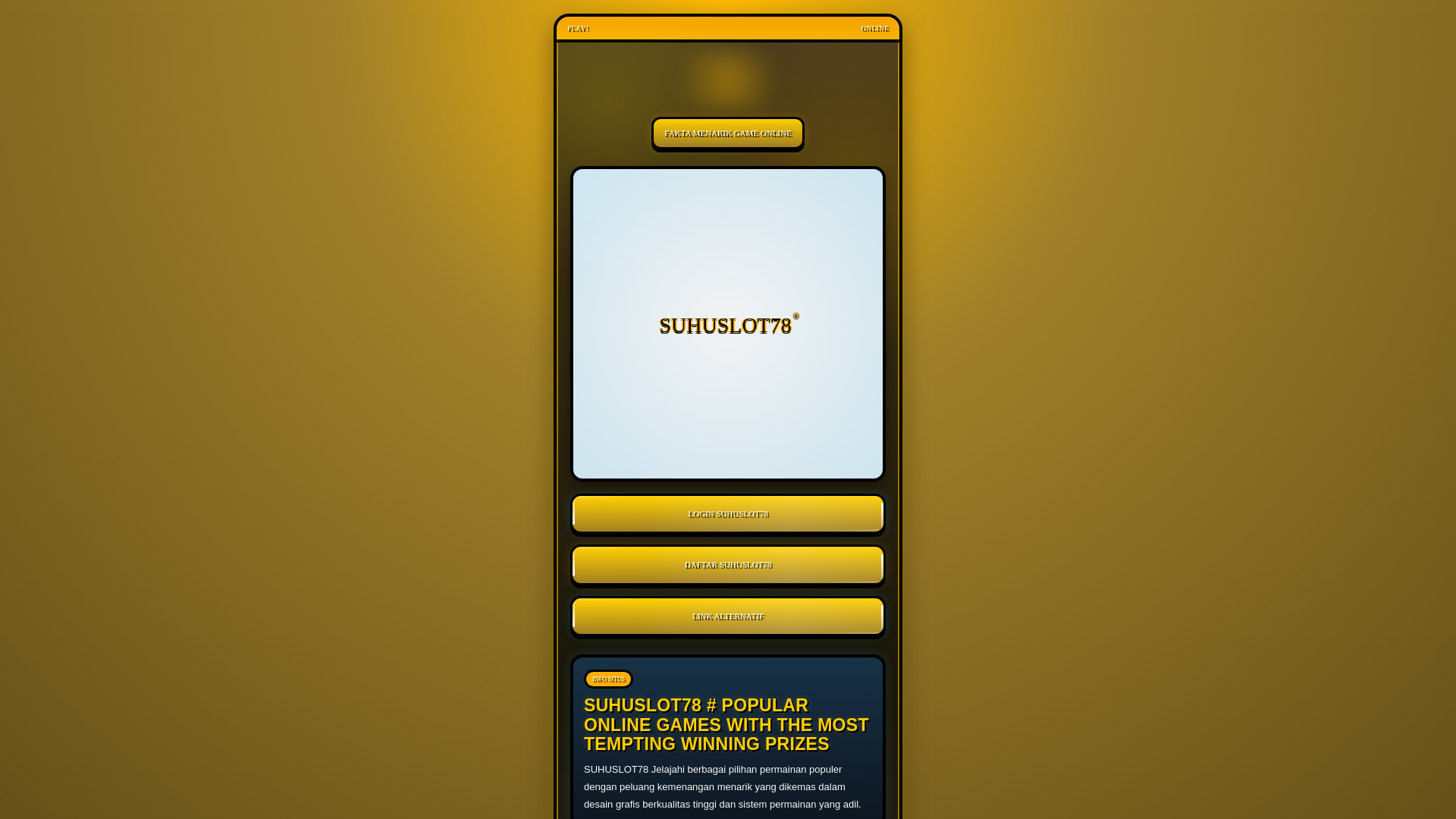 website screenshot of https://suhuslot78net.pages.dev/