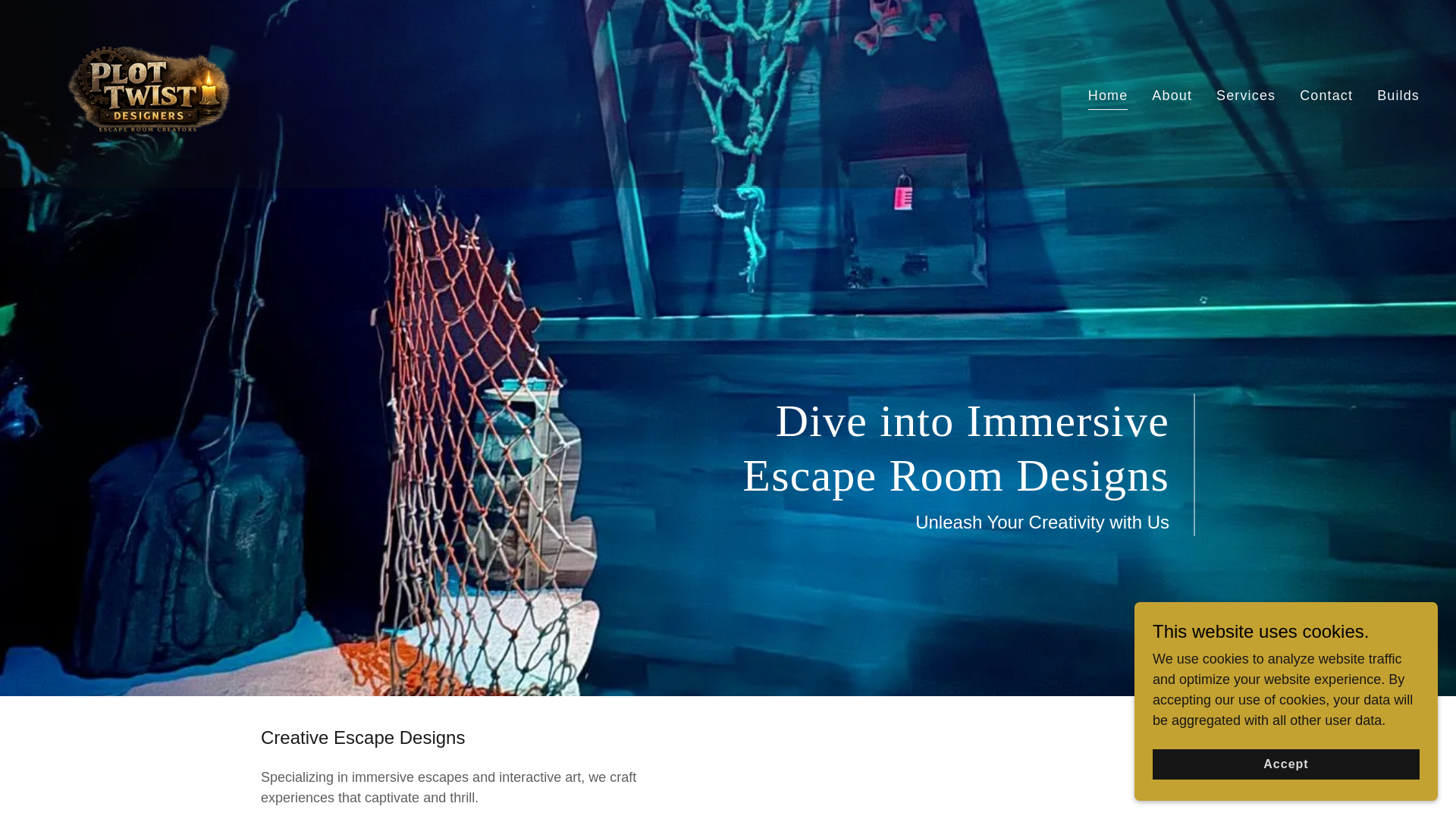 website screenshot of https://plottwistdesigners.com/