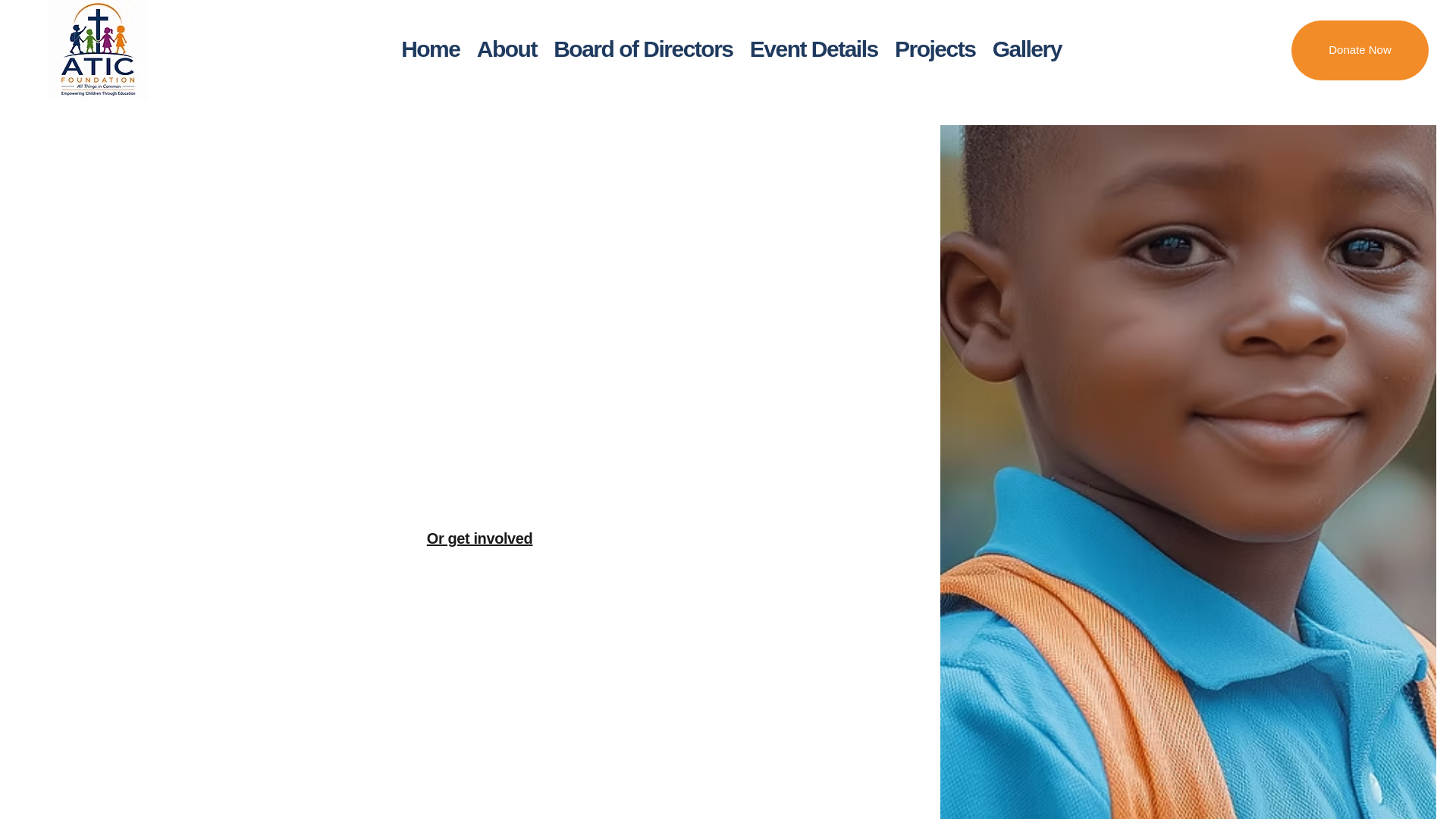 website screenshot of https://aticfoundation.org/