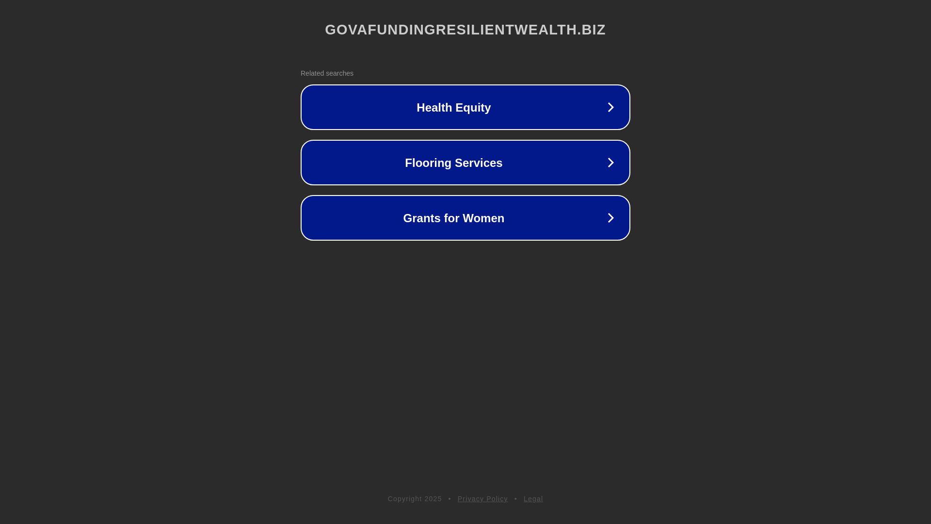 website screenshot of https://govafundingresilientwealth.biz/