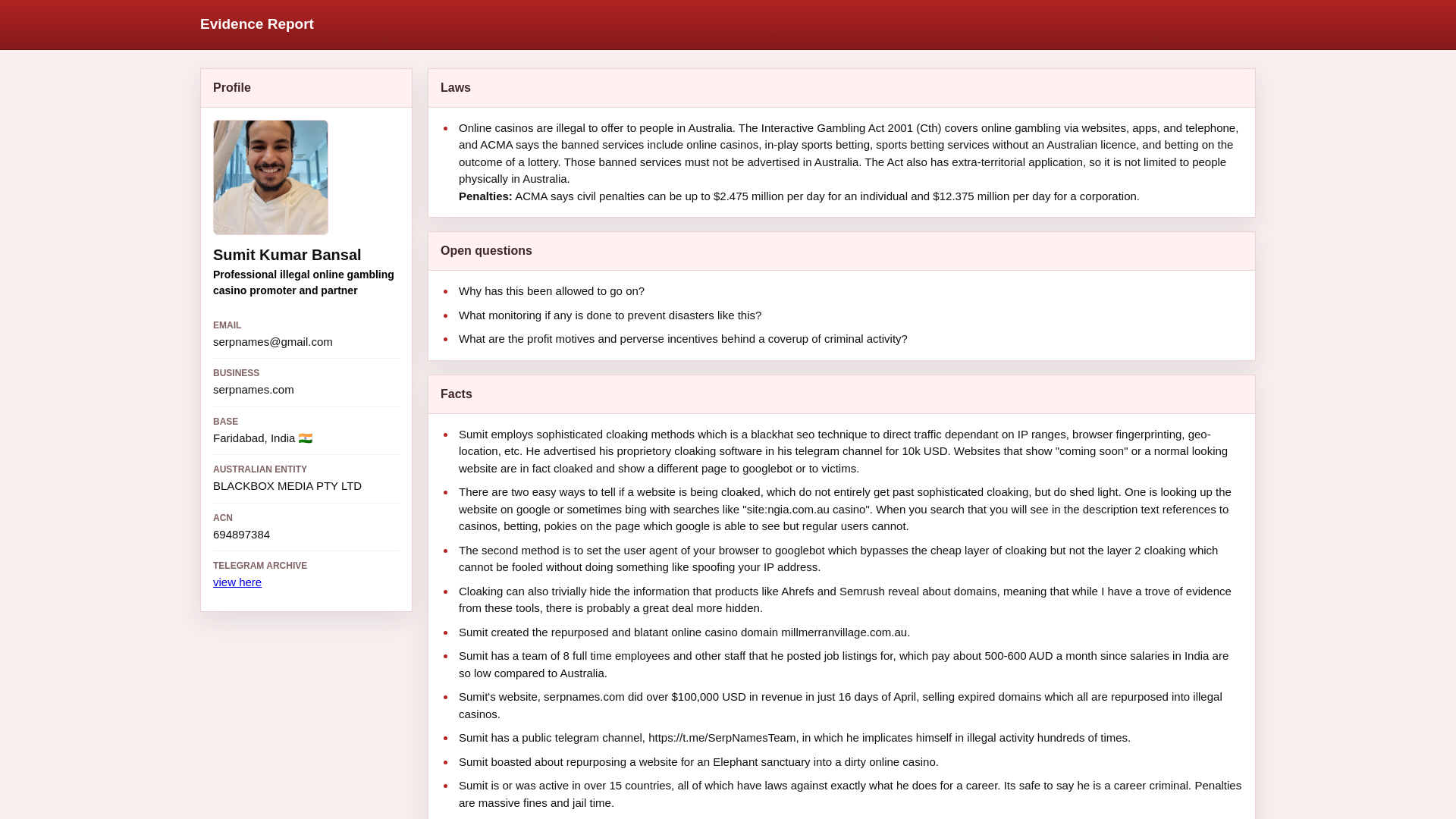website screenshot of https://sumit-evidence-report.pages.dev/