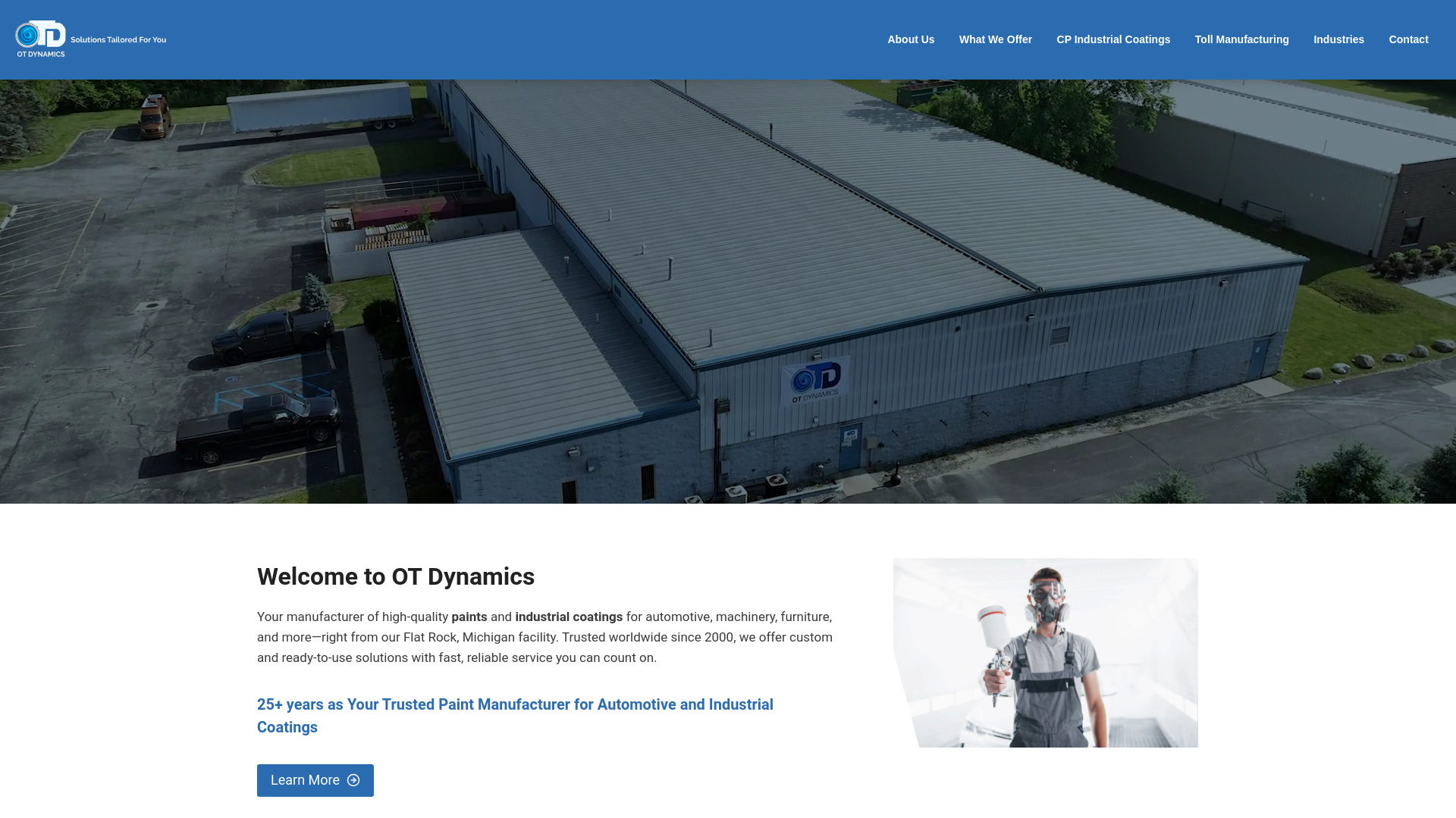 website screenshot of https://pinturaindustriales.store/