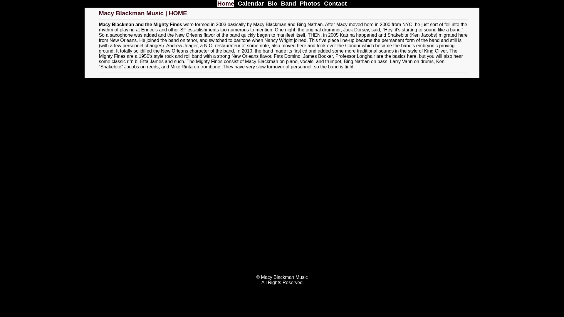 website screenshot of https://macyblackmanmusic.com/