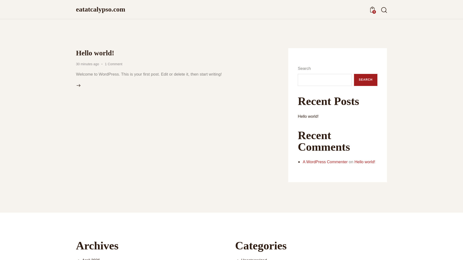 website screenshot of https://eatatcalypso.com/