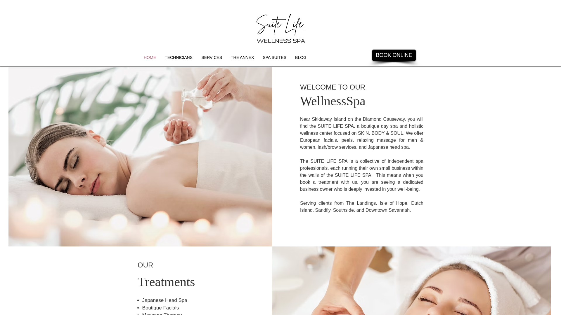 website screenshot of https://bestfacialinsavannah.com/