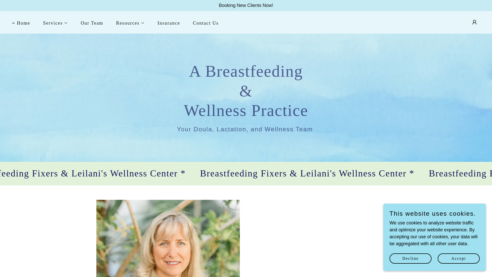 website screenshot of https://leilaniswellnesscenter.com/