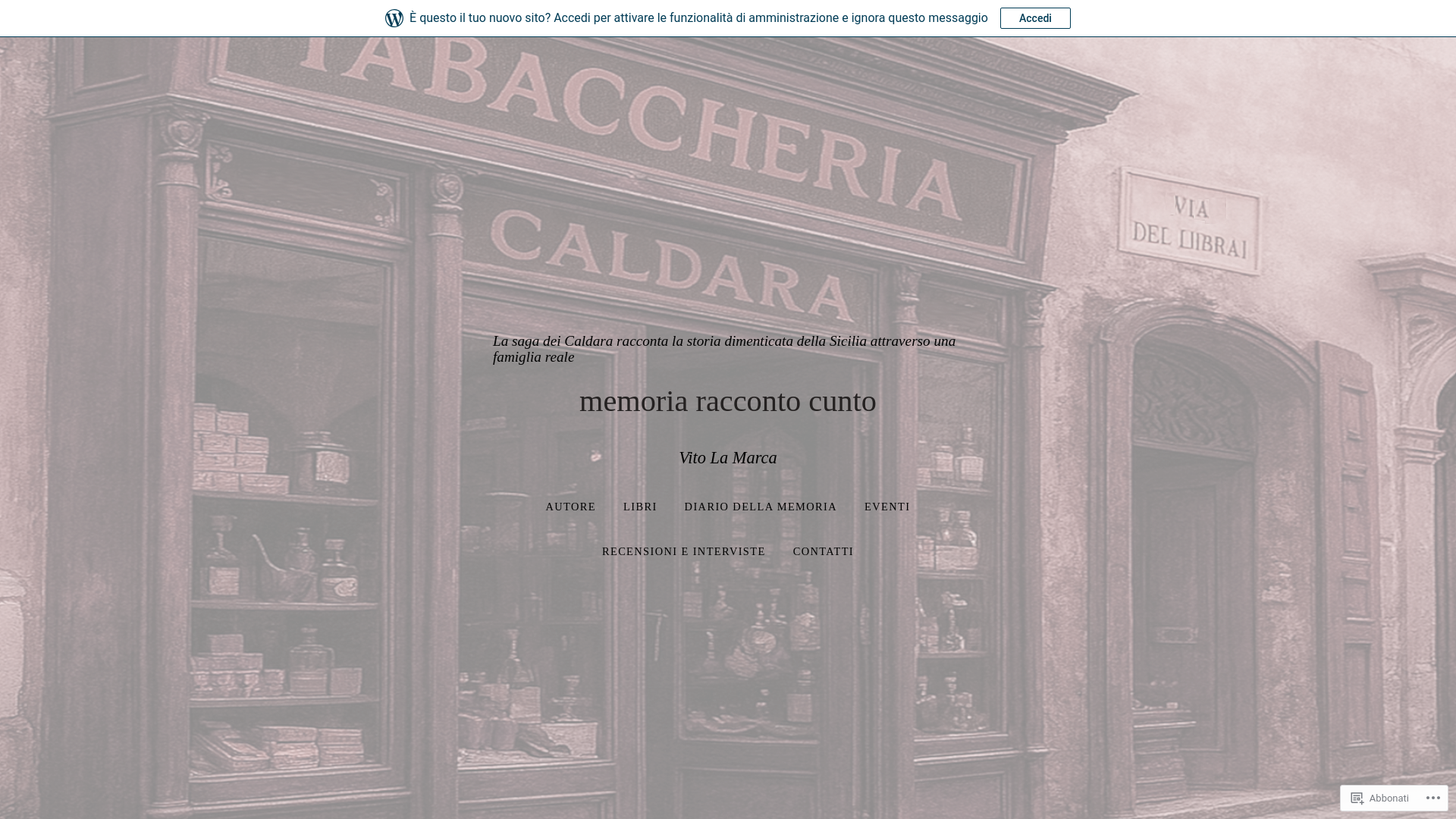 website screenshot of https://vitolamarcaautore.com/
