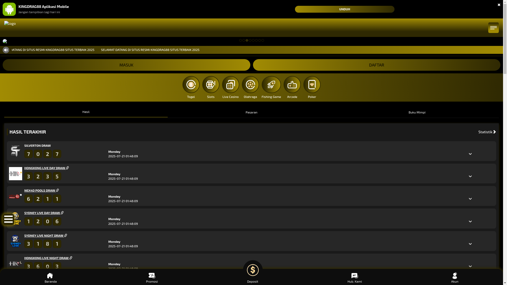 website screenshot of https://vipkingdrag88.cfd/