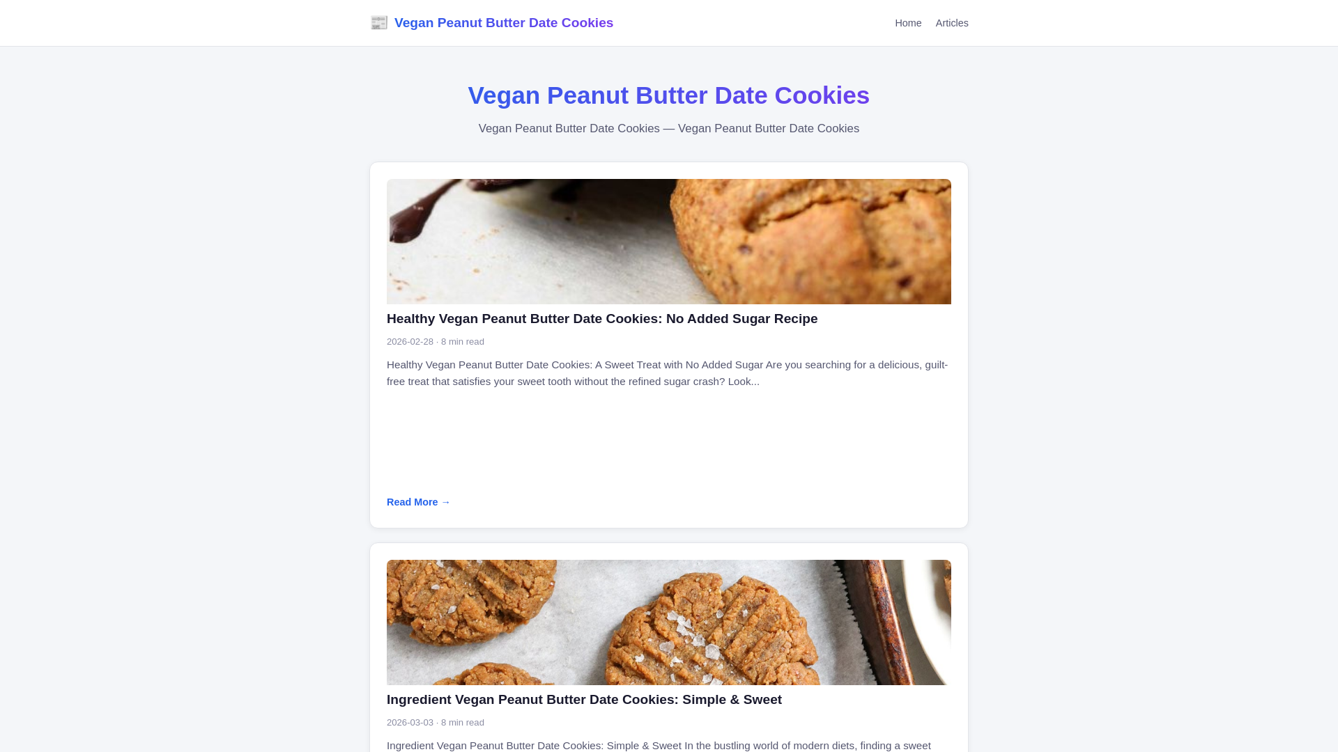 website screenshot of https://vegan-peanut-butter-date-cookies.pages.dev/