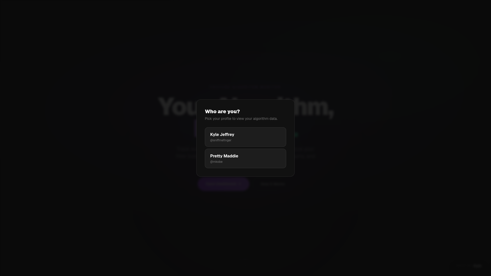 website screenshot of https://algomon.app/