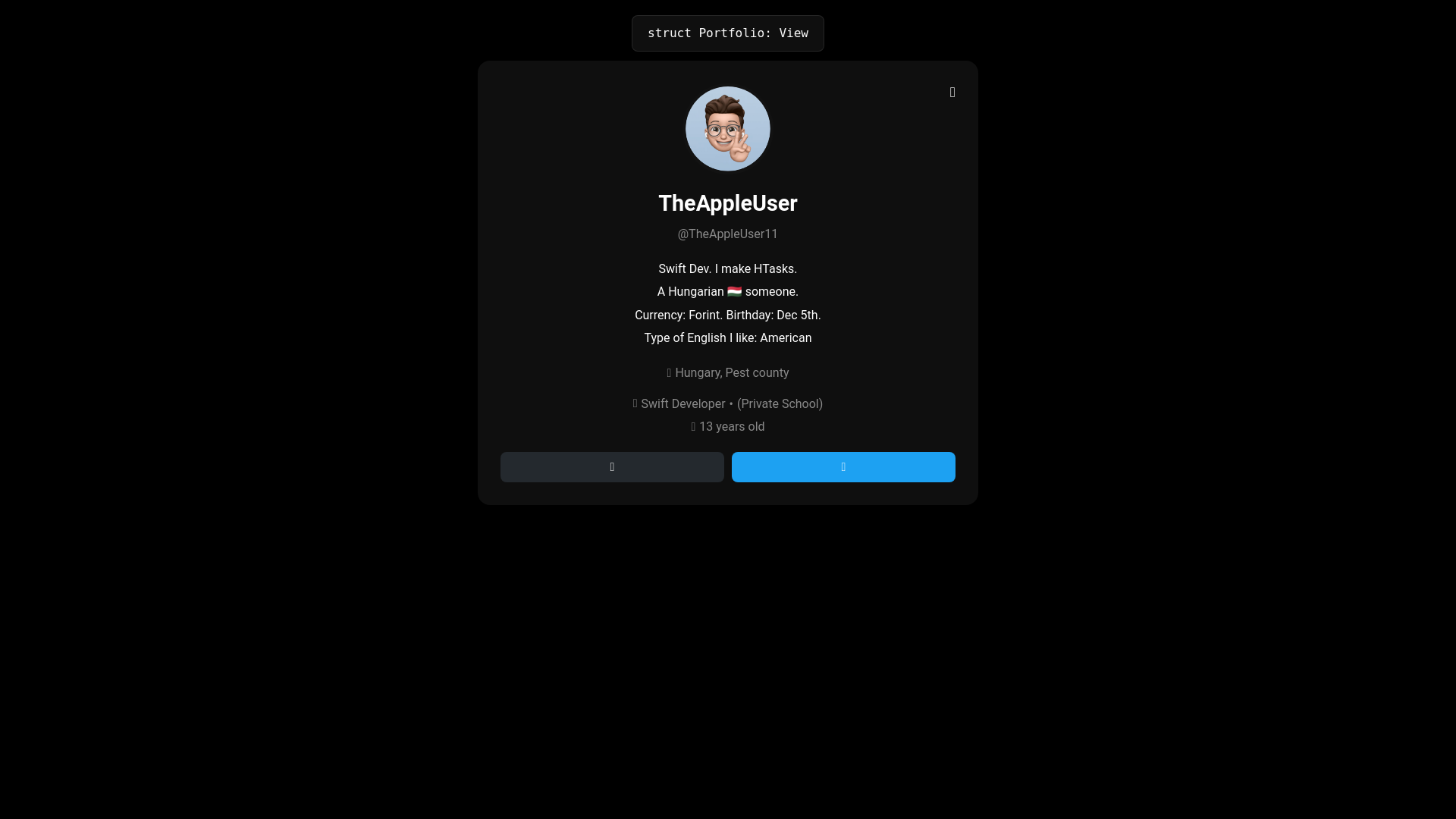 website screenshot of https://thatappleuser.xyz/
