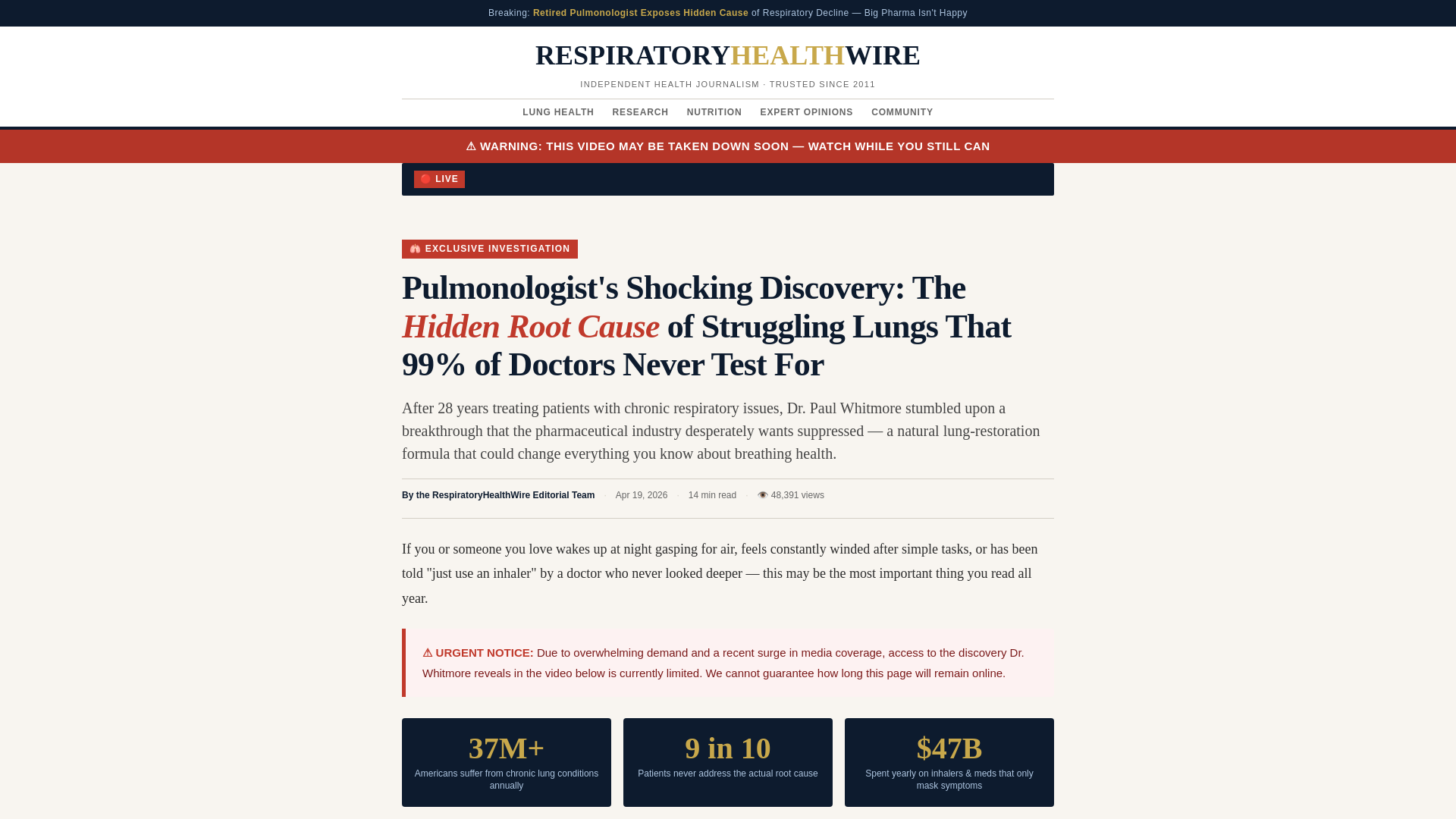 website screenshot of https://lungreliefreport.shop/