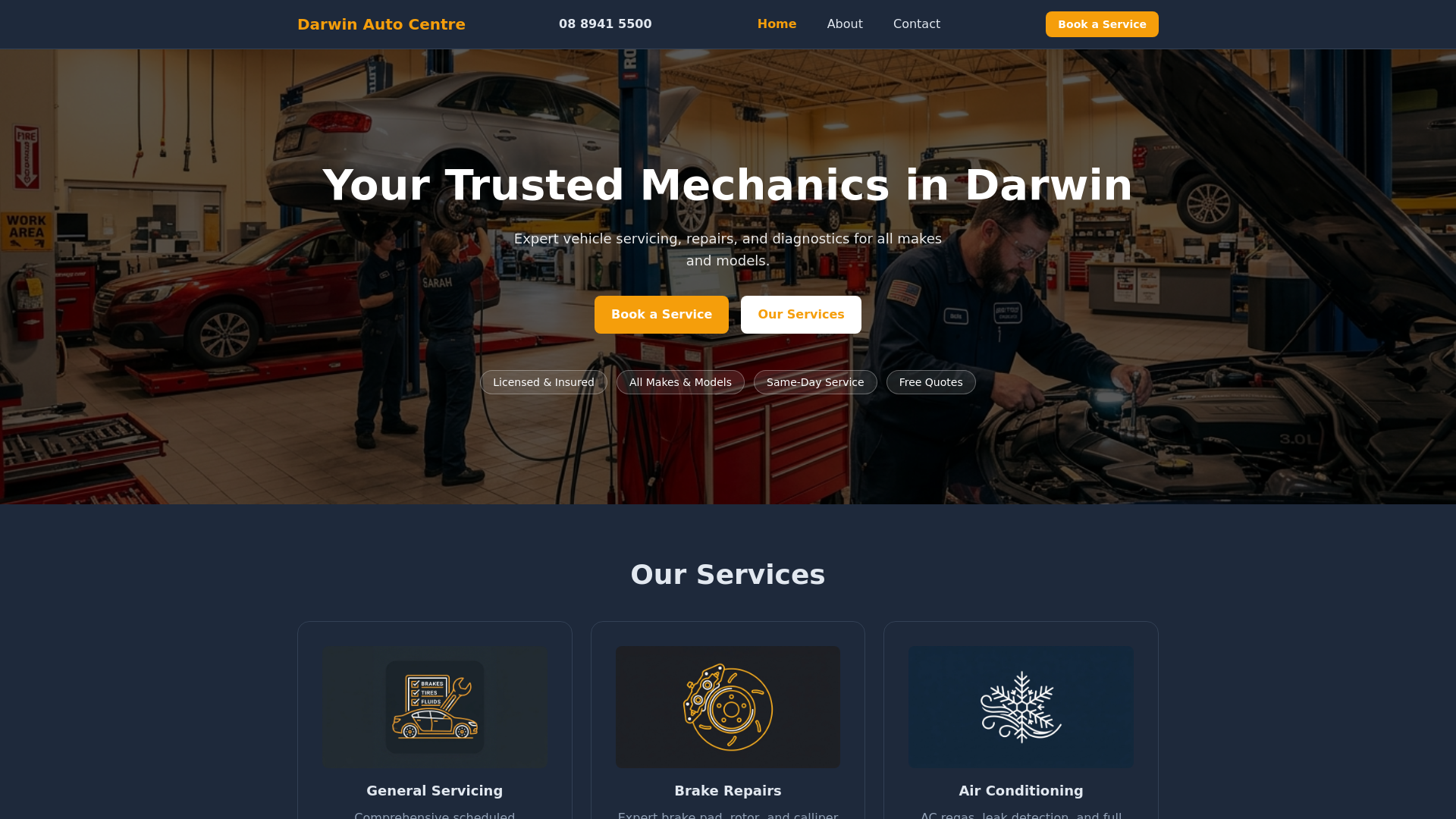 website screenshot of https://darwin-auto-demo.pages.dev/