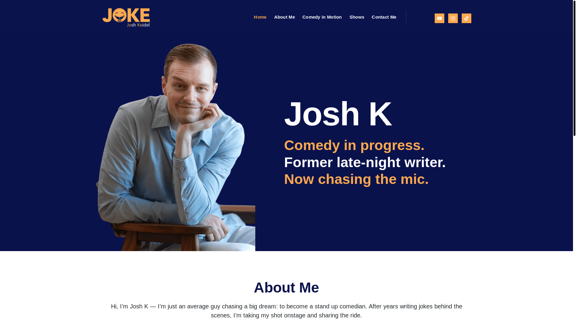 website screenshot of https://joshkcomedy.com/