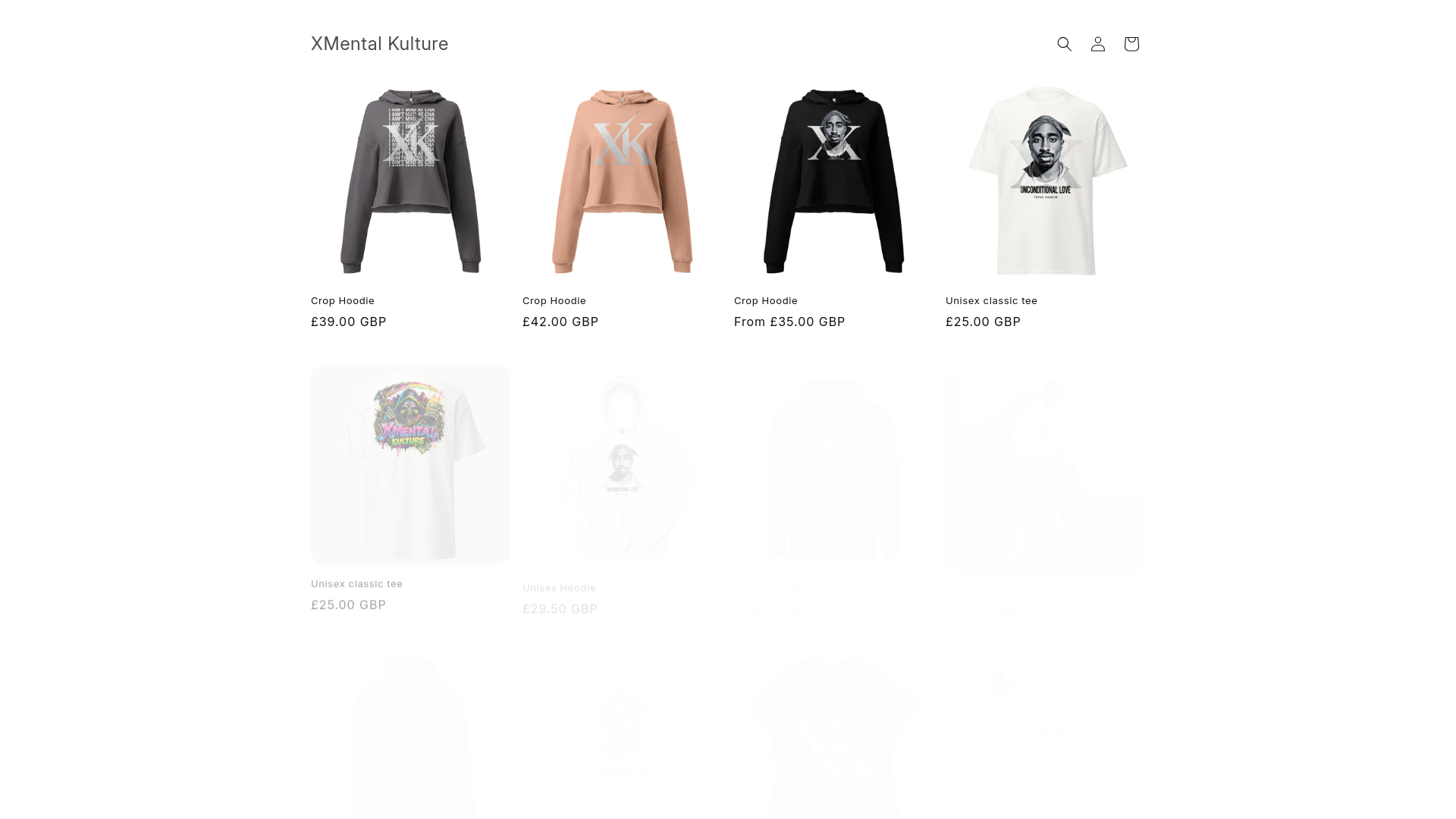 website screenshot of https://xmentalkulture.co.uk