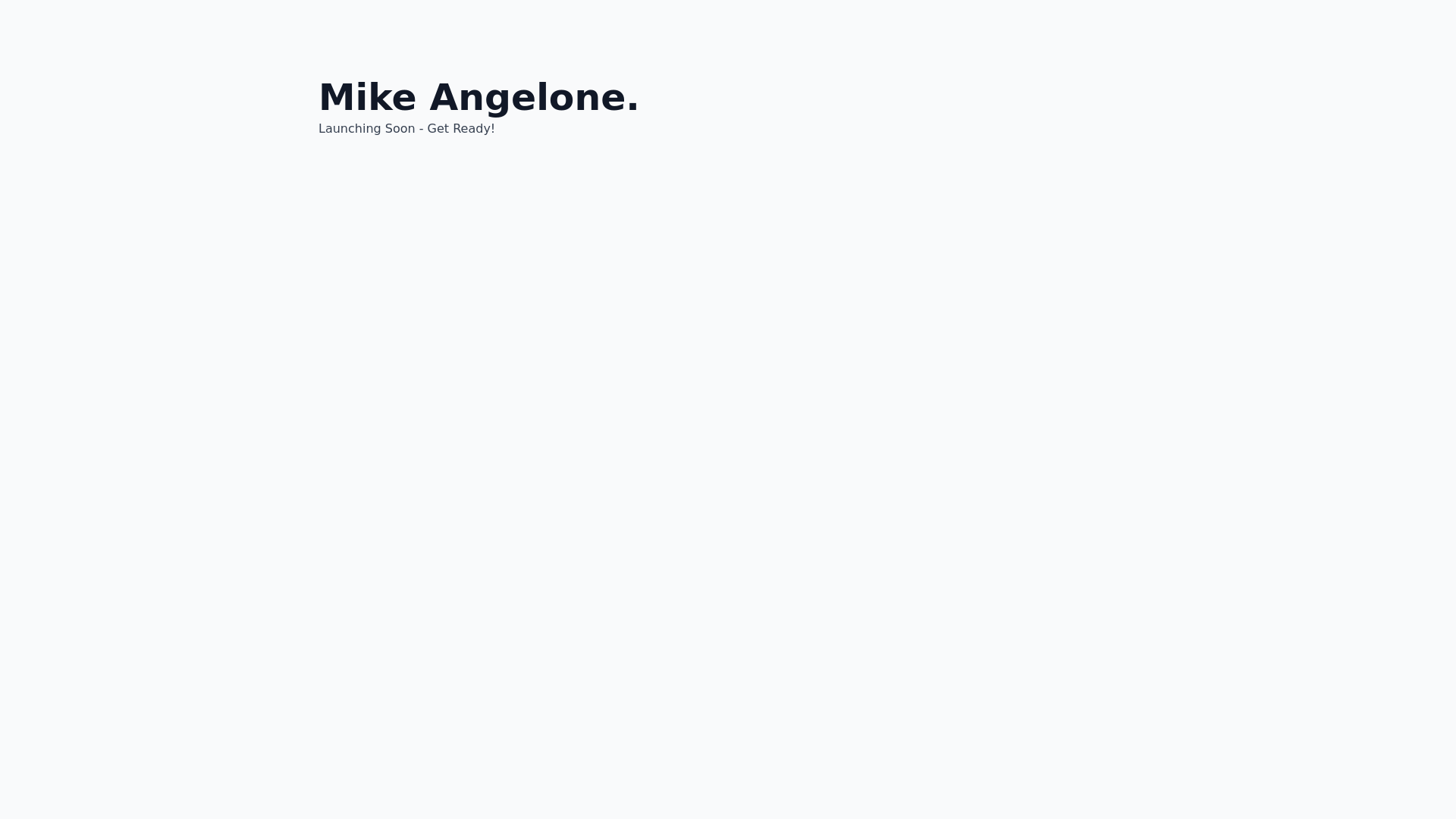 website screenshot of https://mikeangelone.com/