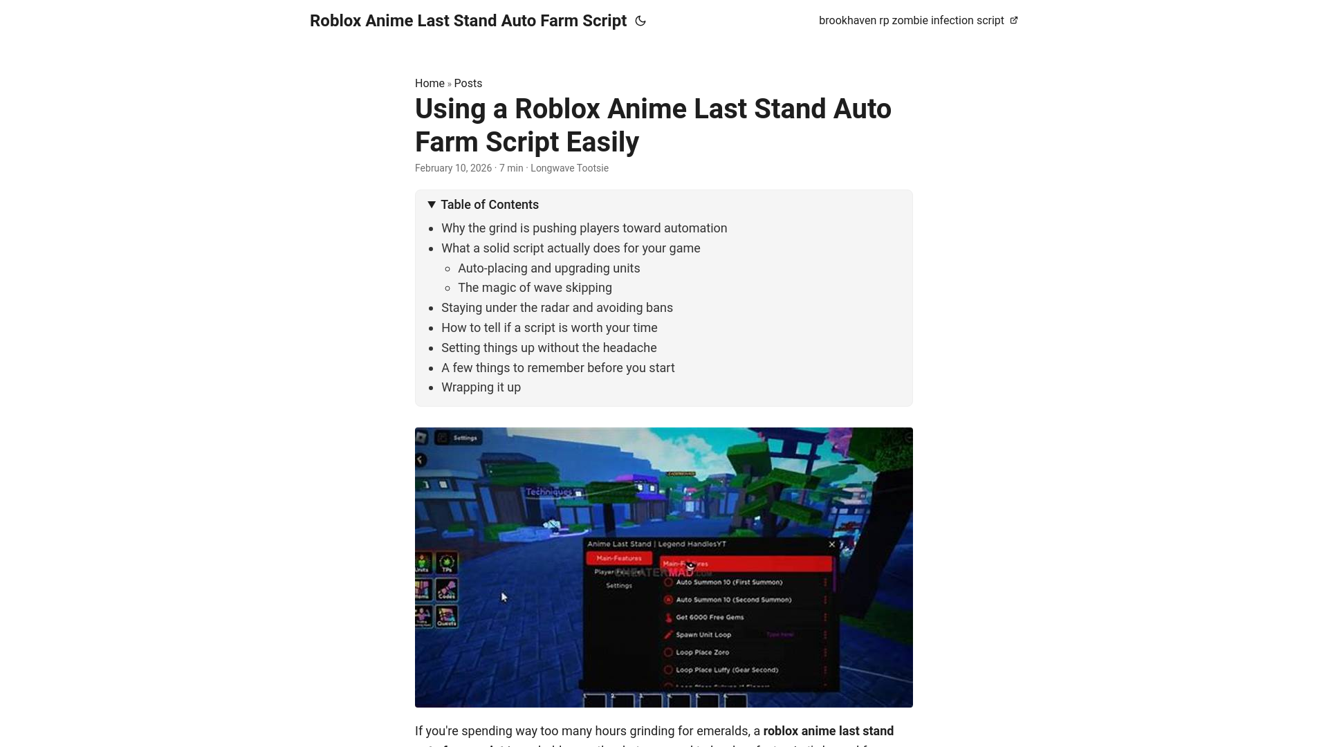 website screenshot of https://roblox-anime-last-stand-auto-farm-script.pages.dev/