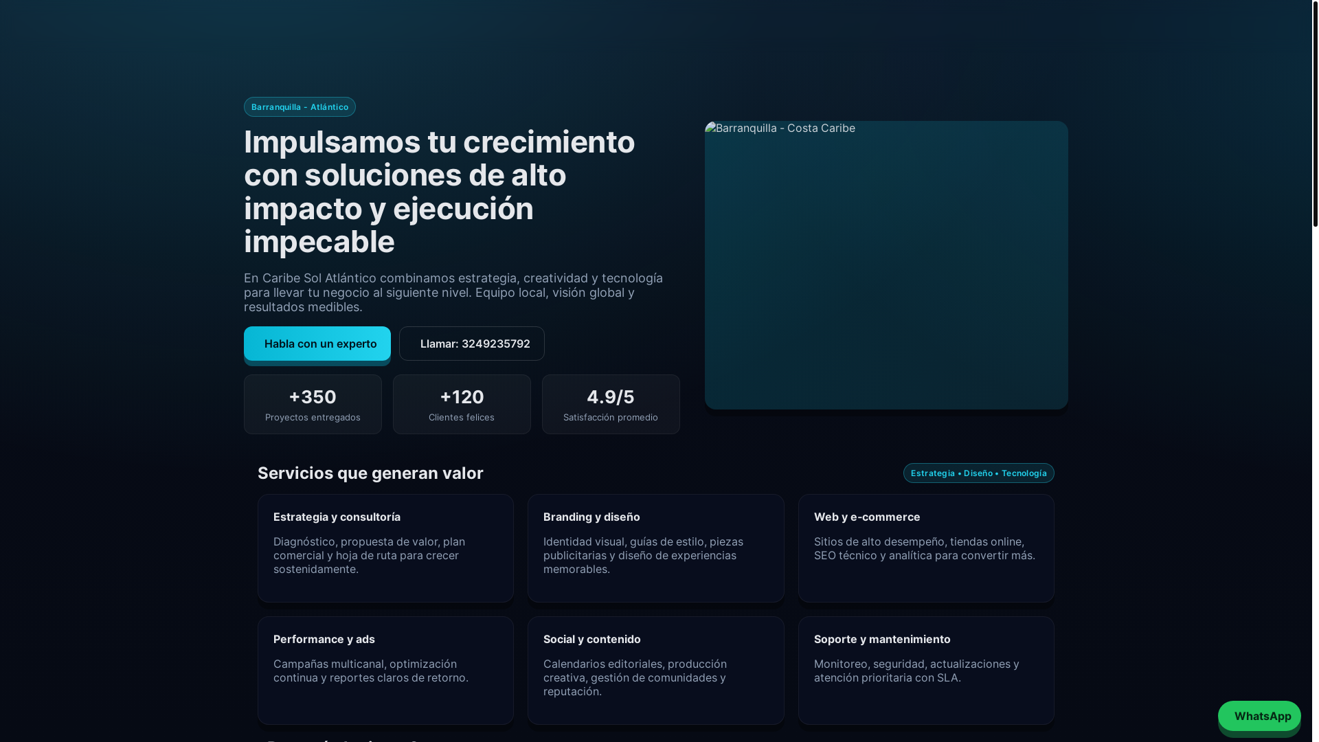 website screenshot of https://caribesolatl.shop/