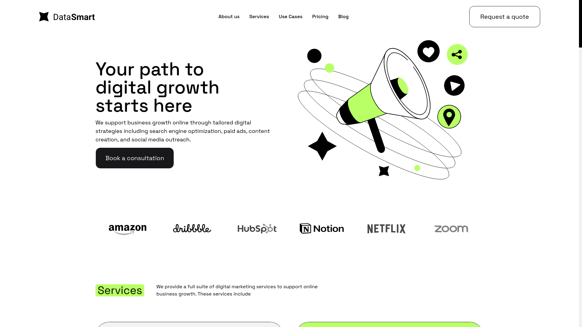 website screenshot of https://datasmart.pages.dev/