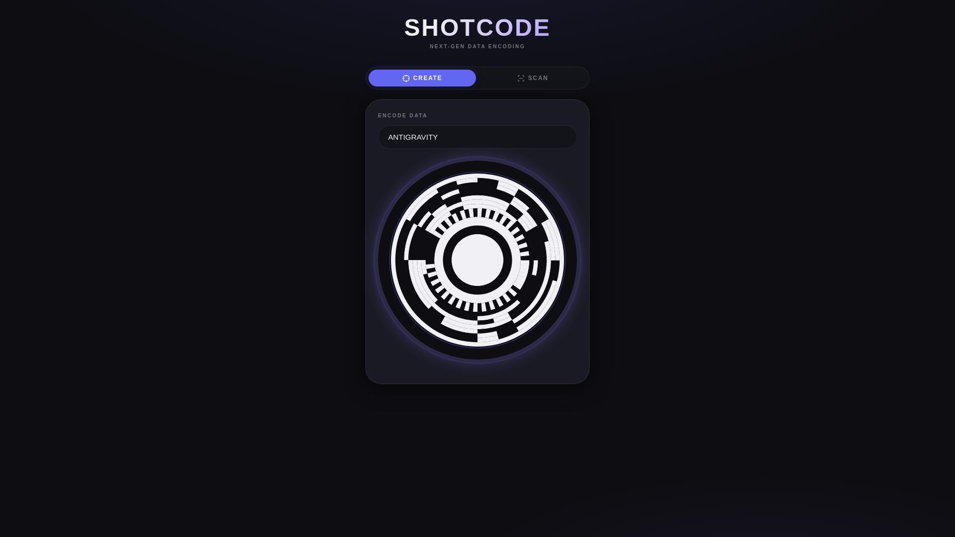 website screenshot of https://antigravity-shotcode.pages.dev/