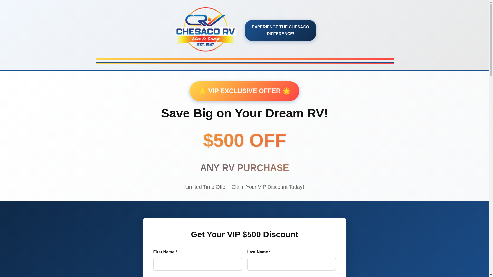 website screenshot of https://chesacorvcompany.com/