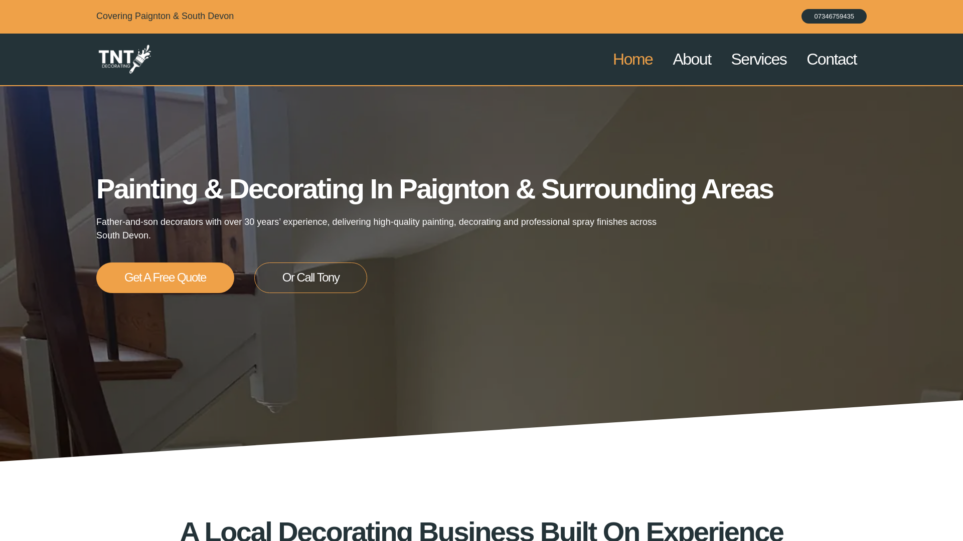 website screenshot of https://tntdecorating.co.uk/