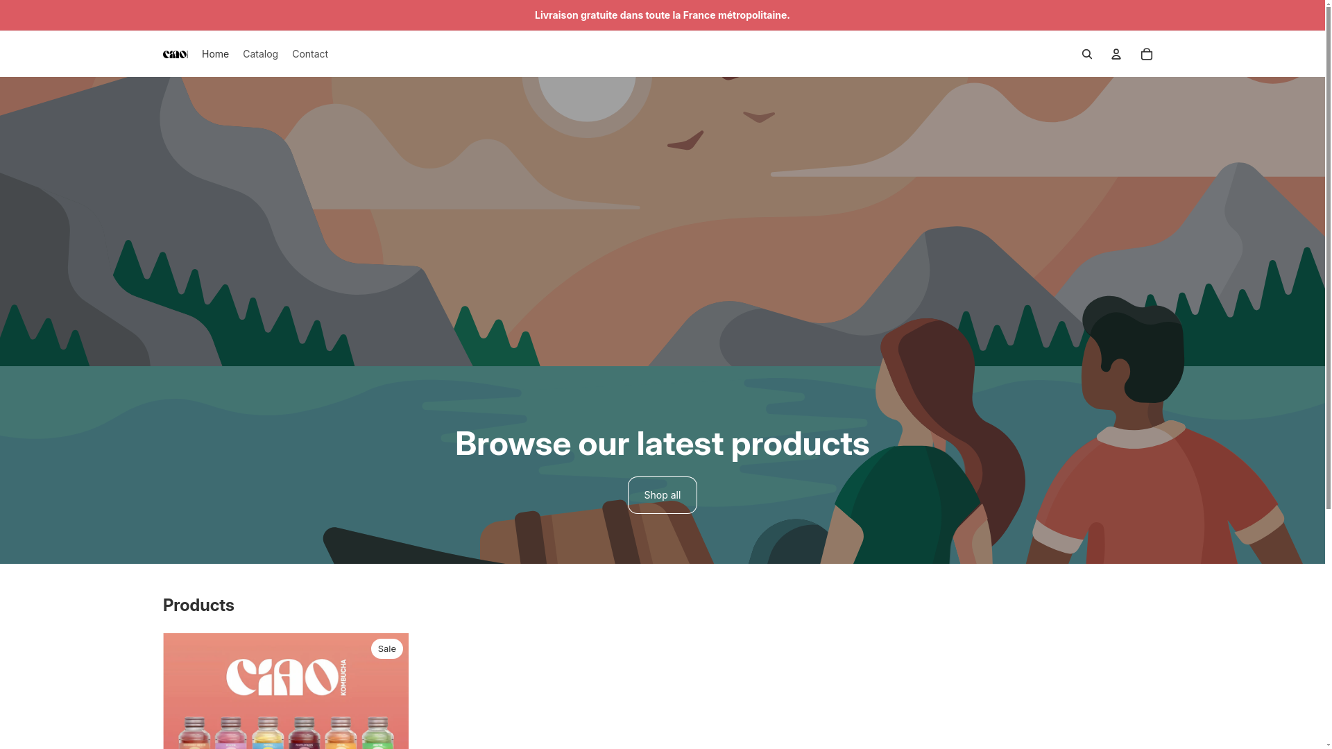 website screenshot of https://kombuchaciao.com/