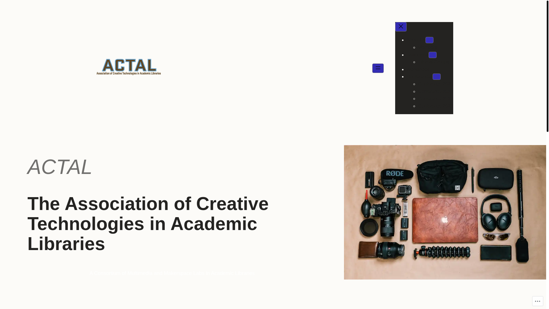 website screenshot of https://actalibraries.org/