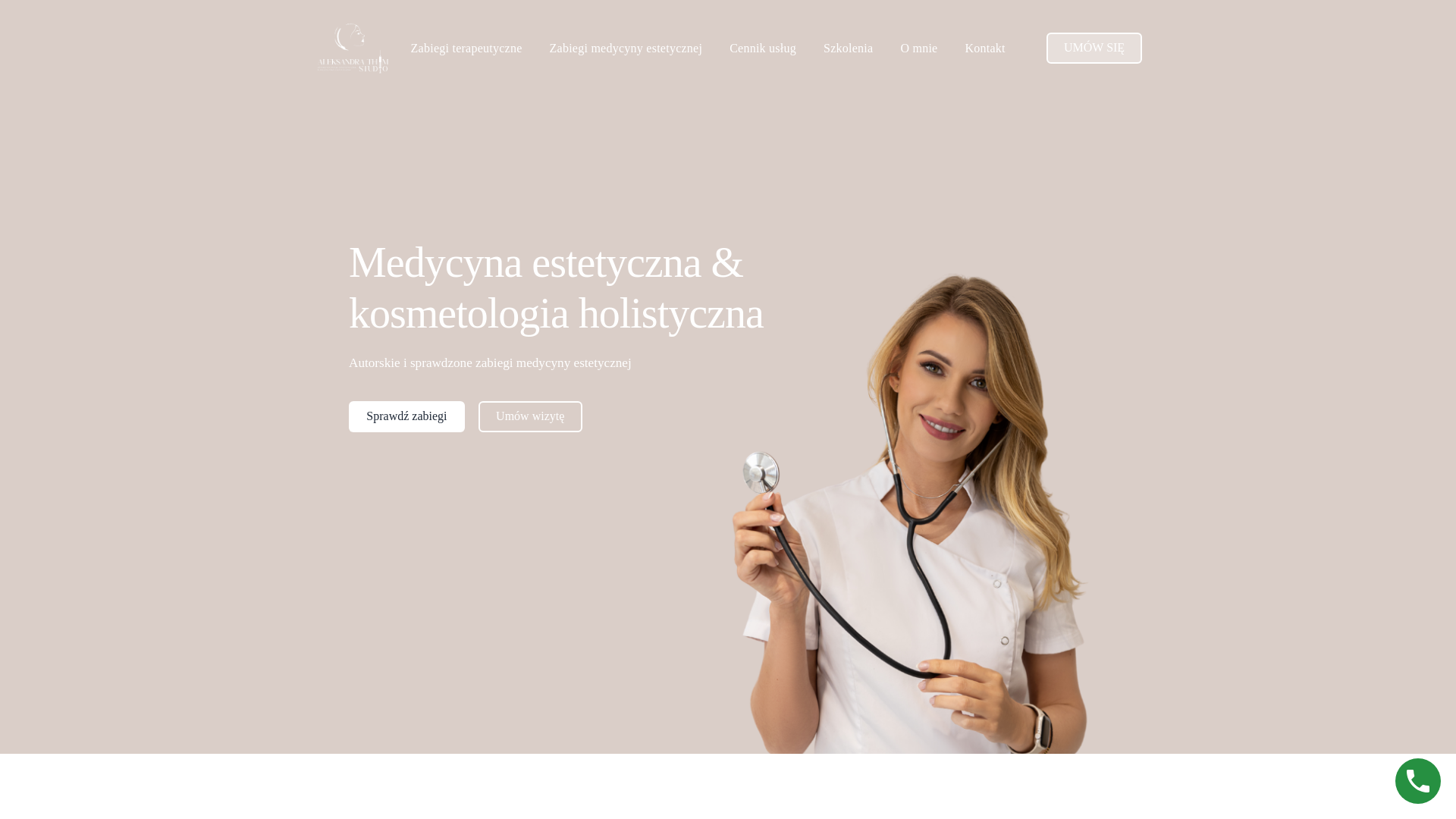 website screenshot of https://skinstudiobydgoszcz.pl/