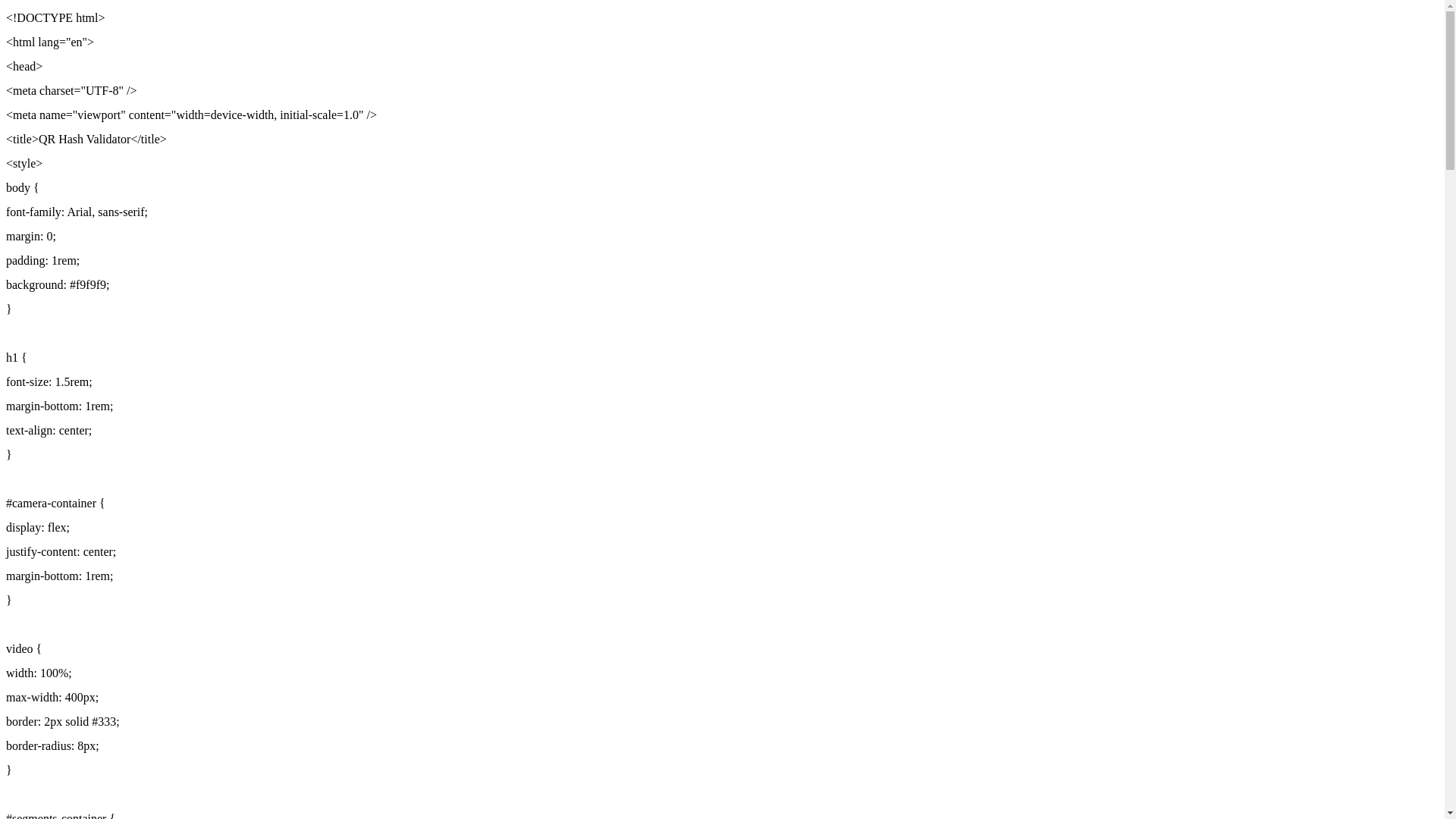 website screenshot of https://qrhash-validator.pages.dev/