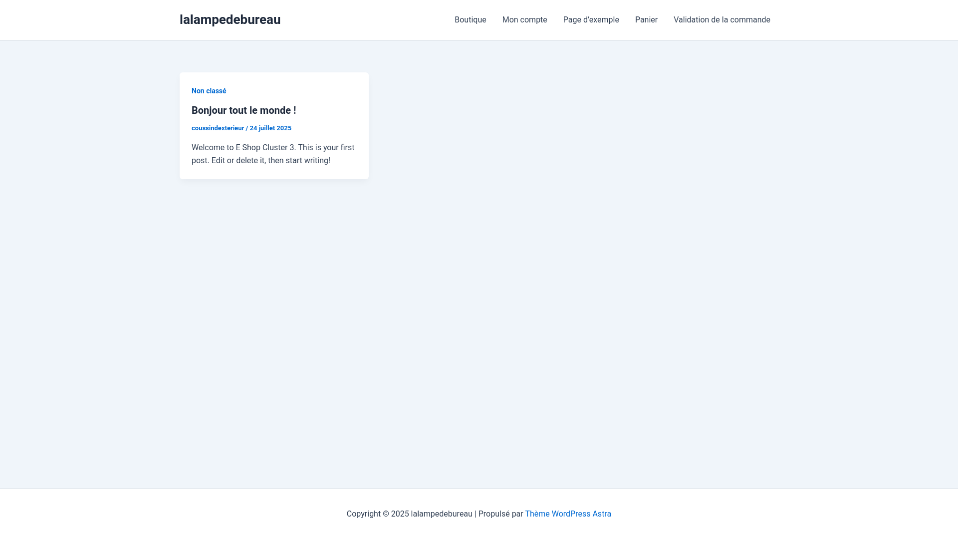 website screenshot of https://lalampedebureau.fr/