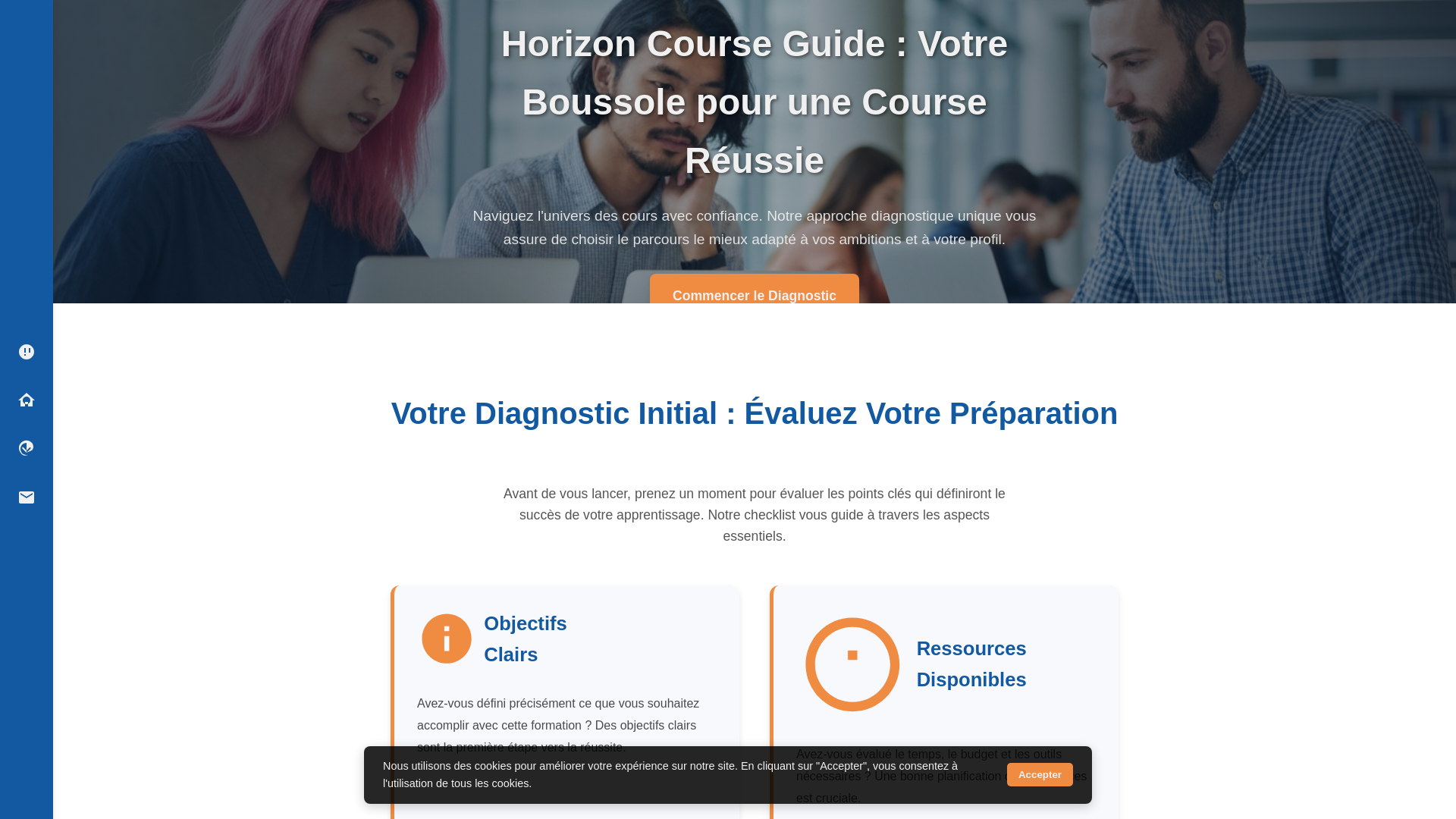 website screenshot of https://horizoncourseguide.cyou/