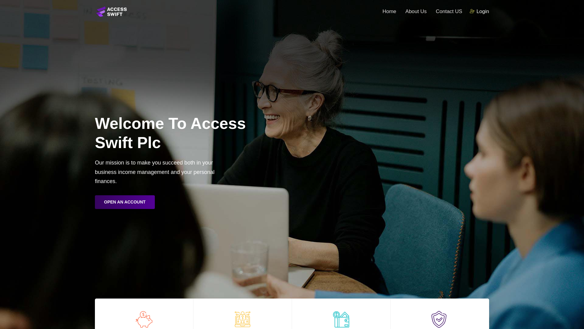 website screenshot of https://acess-swift.com