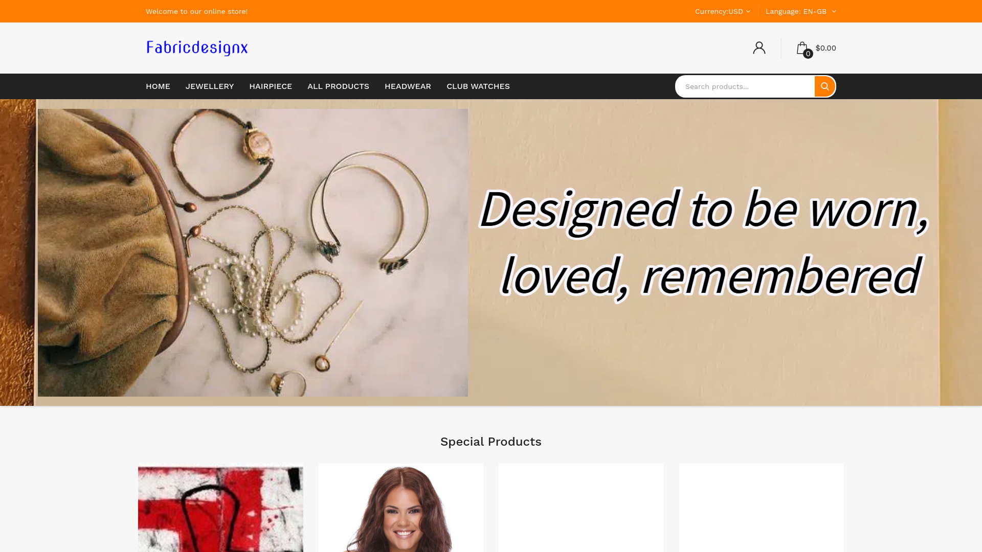 website screenshot of https://fabricdesignx.com