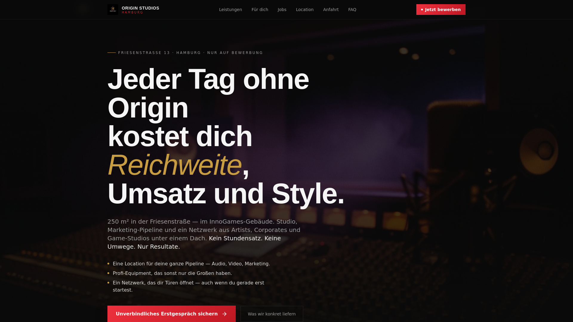 website screenshot of https://origin-studios.de/