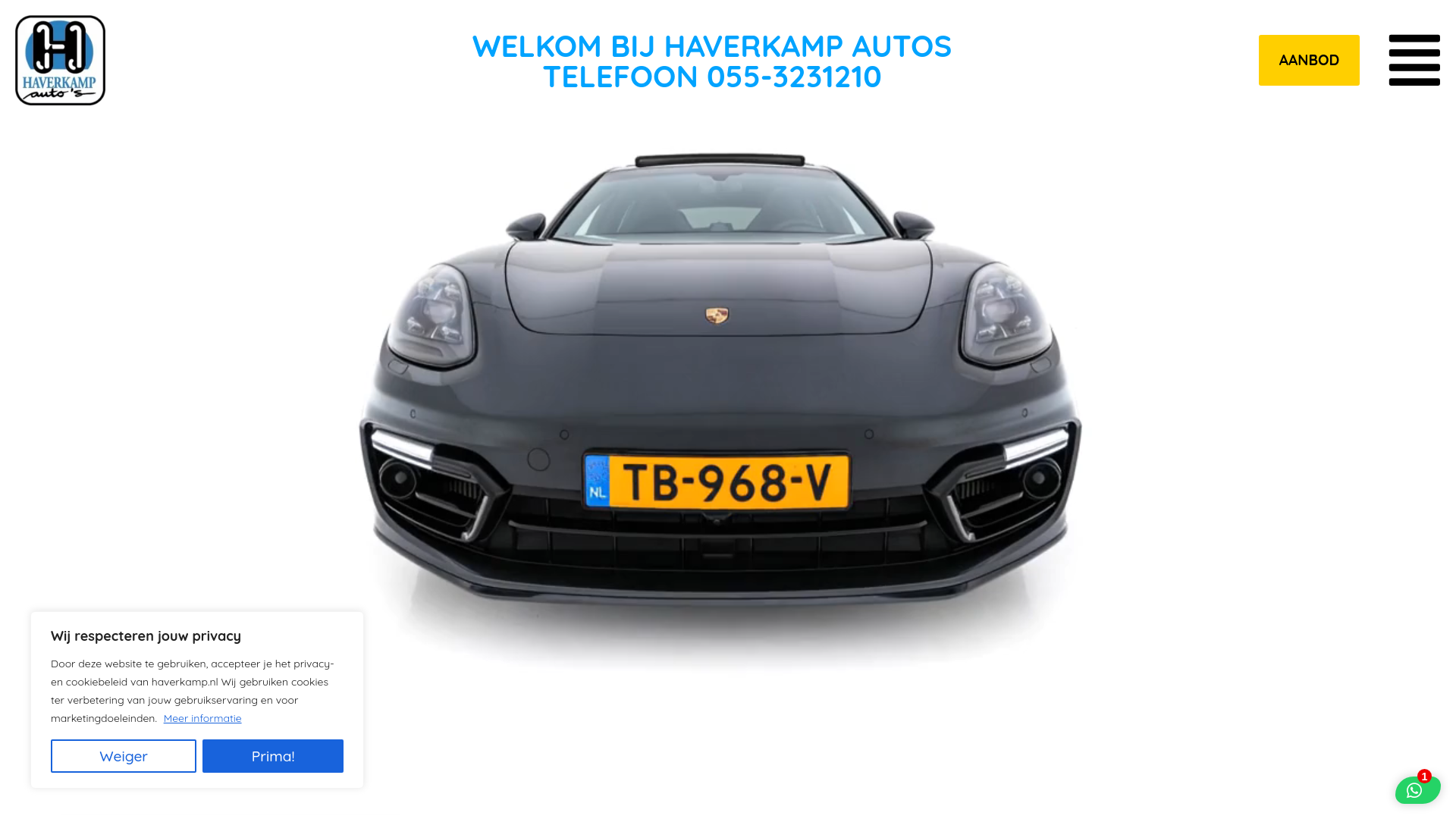 website screenshot of https://haverkamp.nl