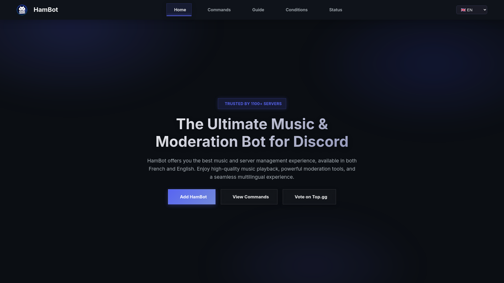 website screenshot of https://hambot.fr/