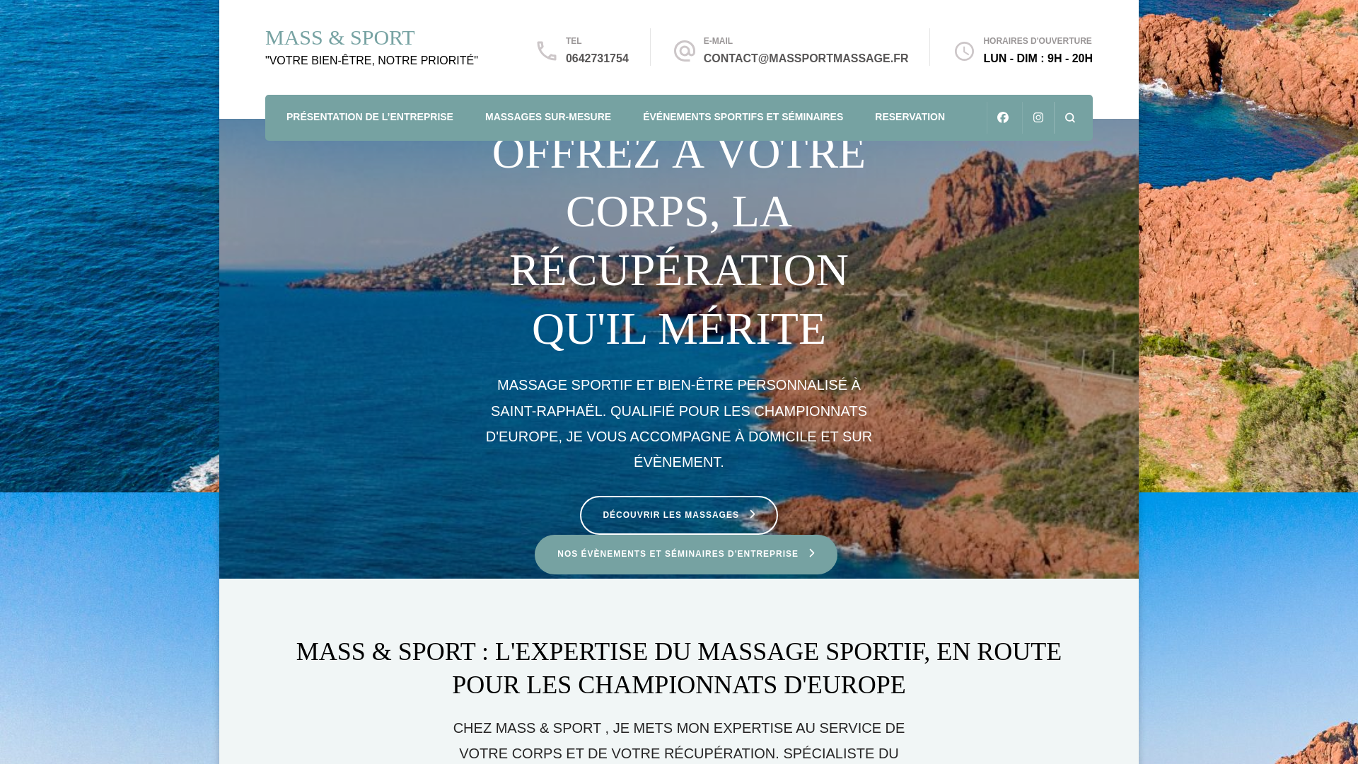 website screenshot of https://massportmassage.fr/