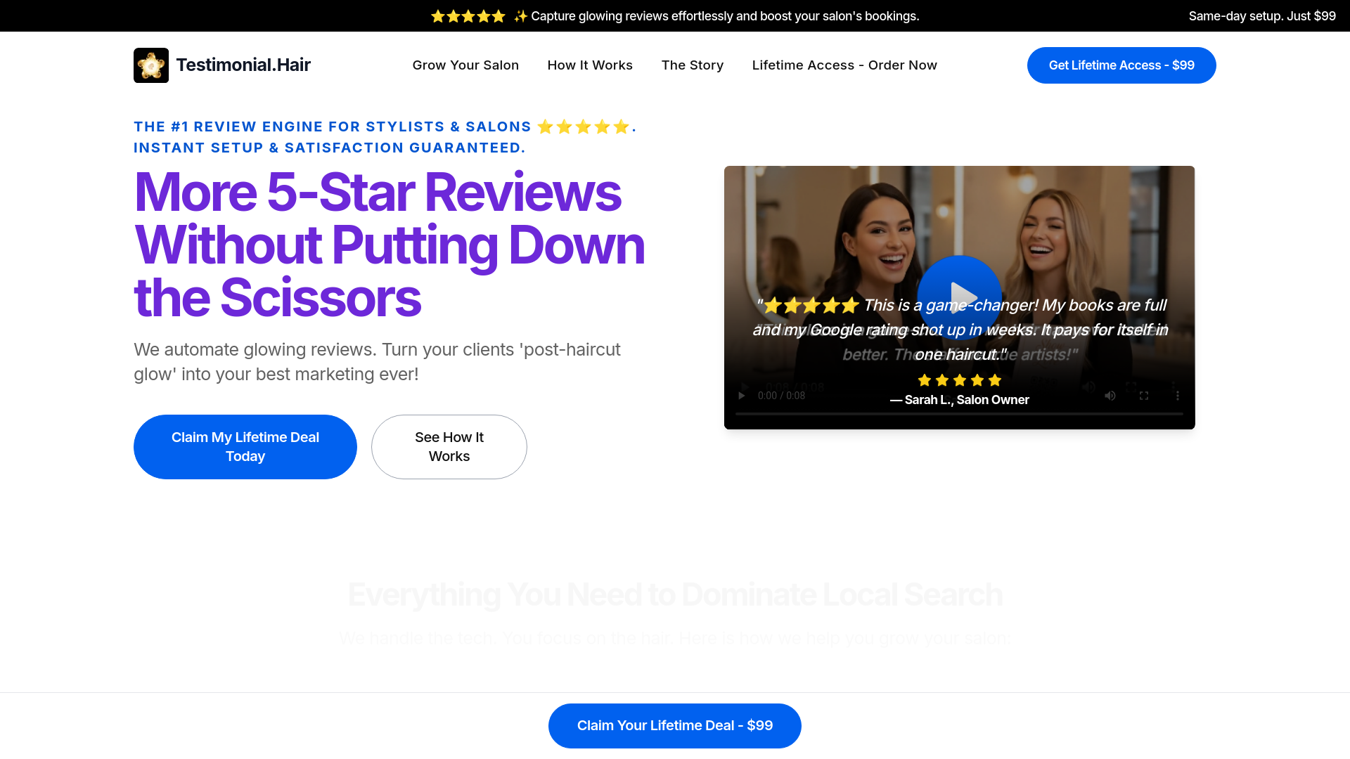 website screenshot of https://launchhair-com.pages.dev/