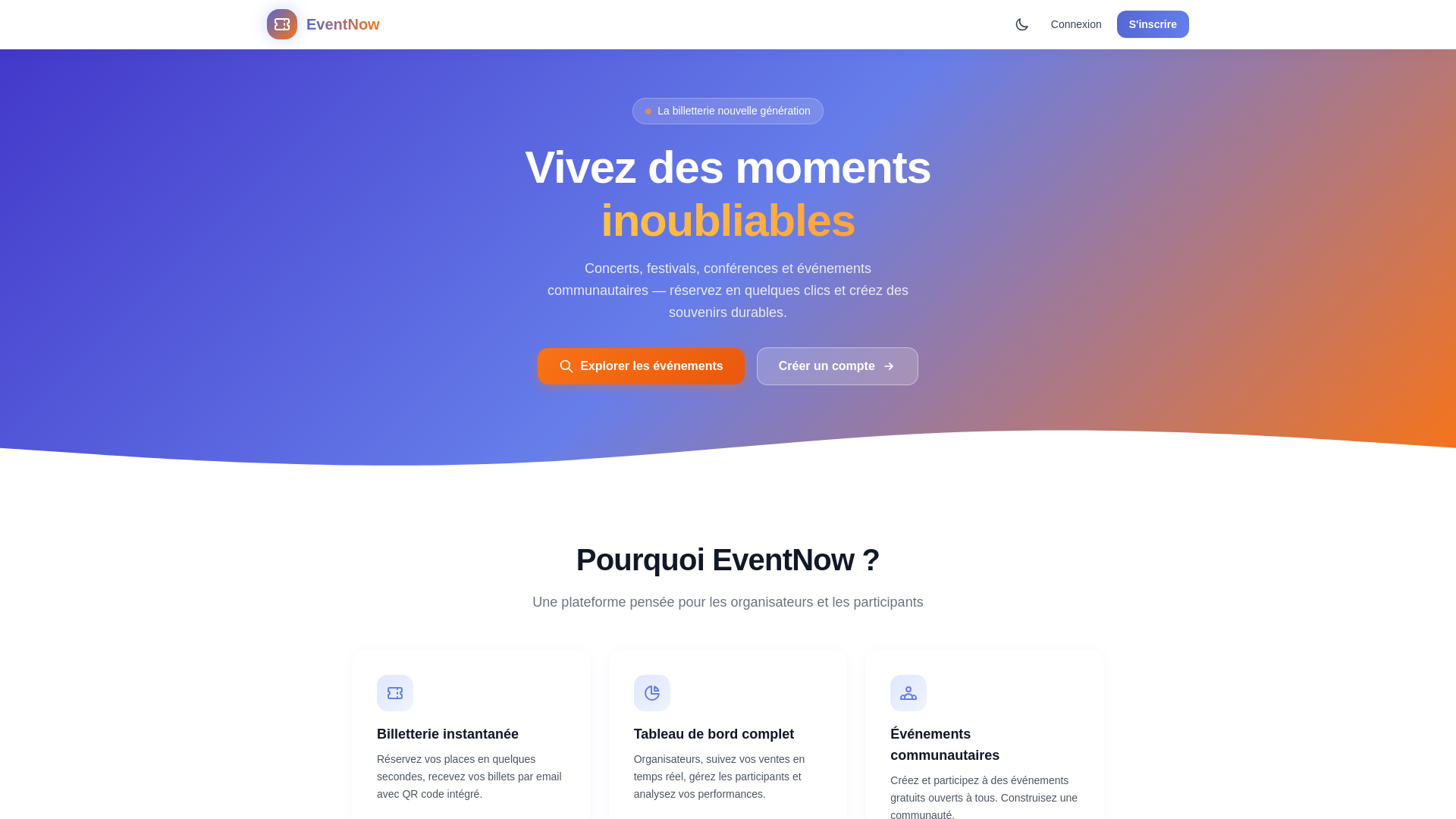 website screenshot of https://eventnow.fr/