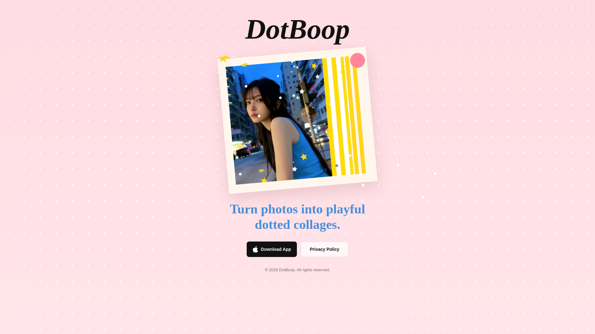 website screenshot of https://dotboop.app/