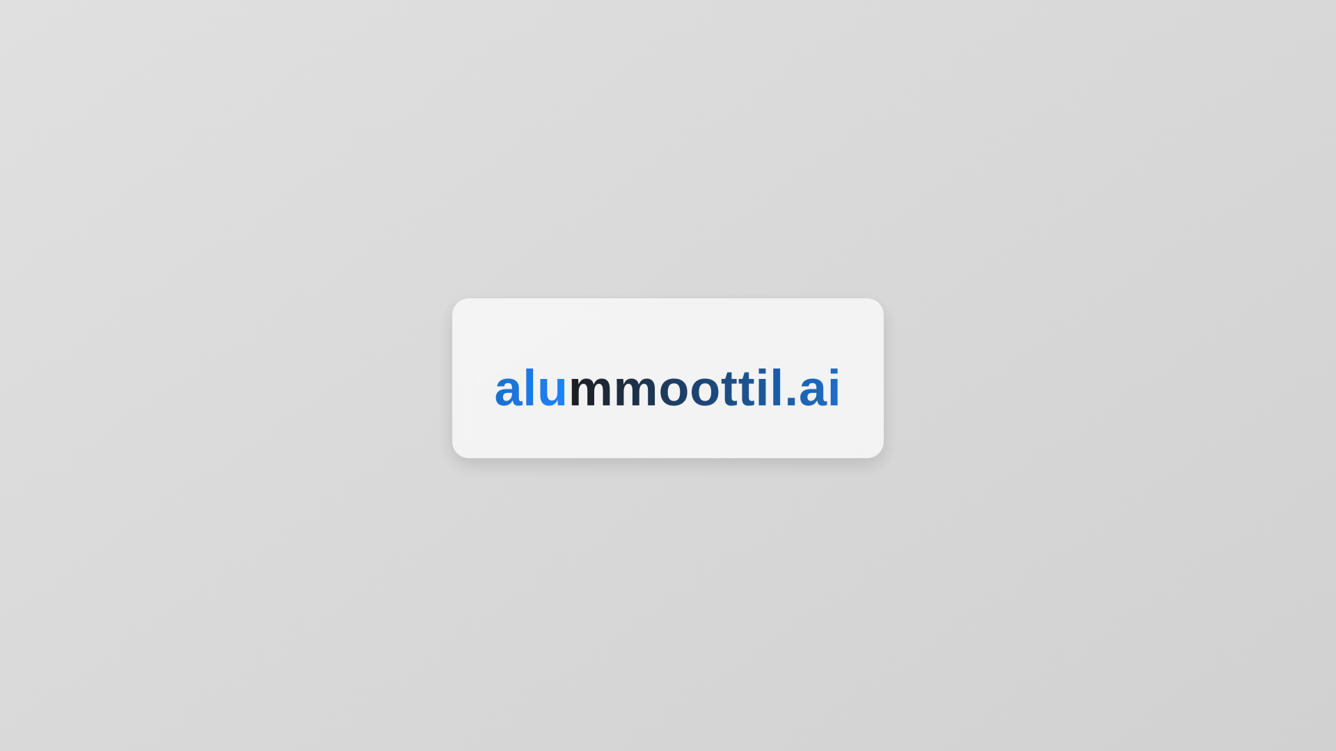 website screenshot of https://alummoottil.ai/