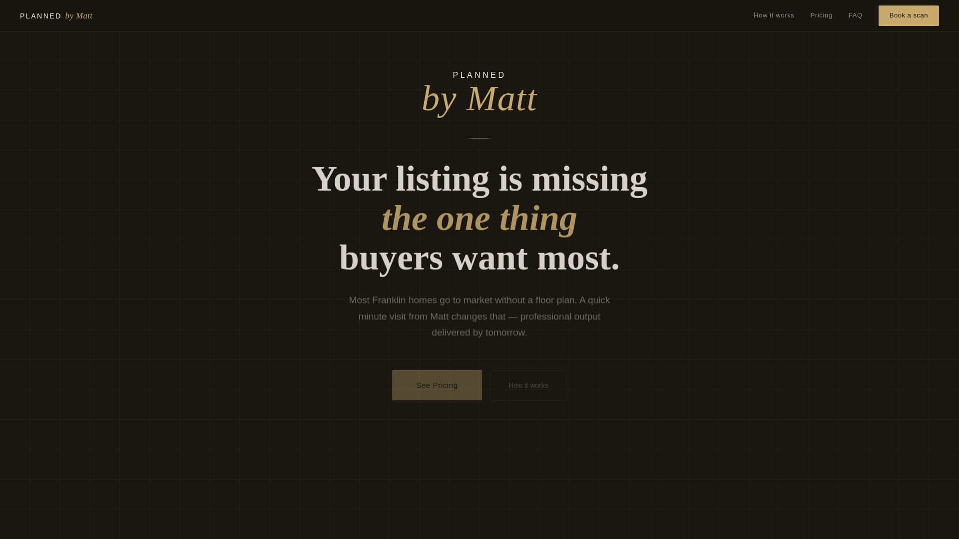 website screenshot of https://plannedbymatt.com