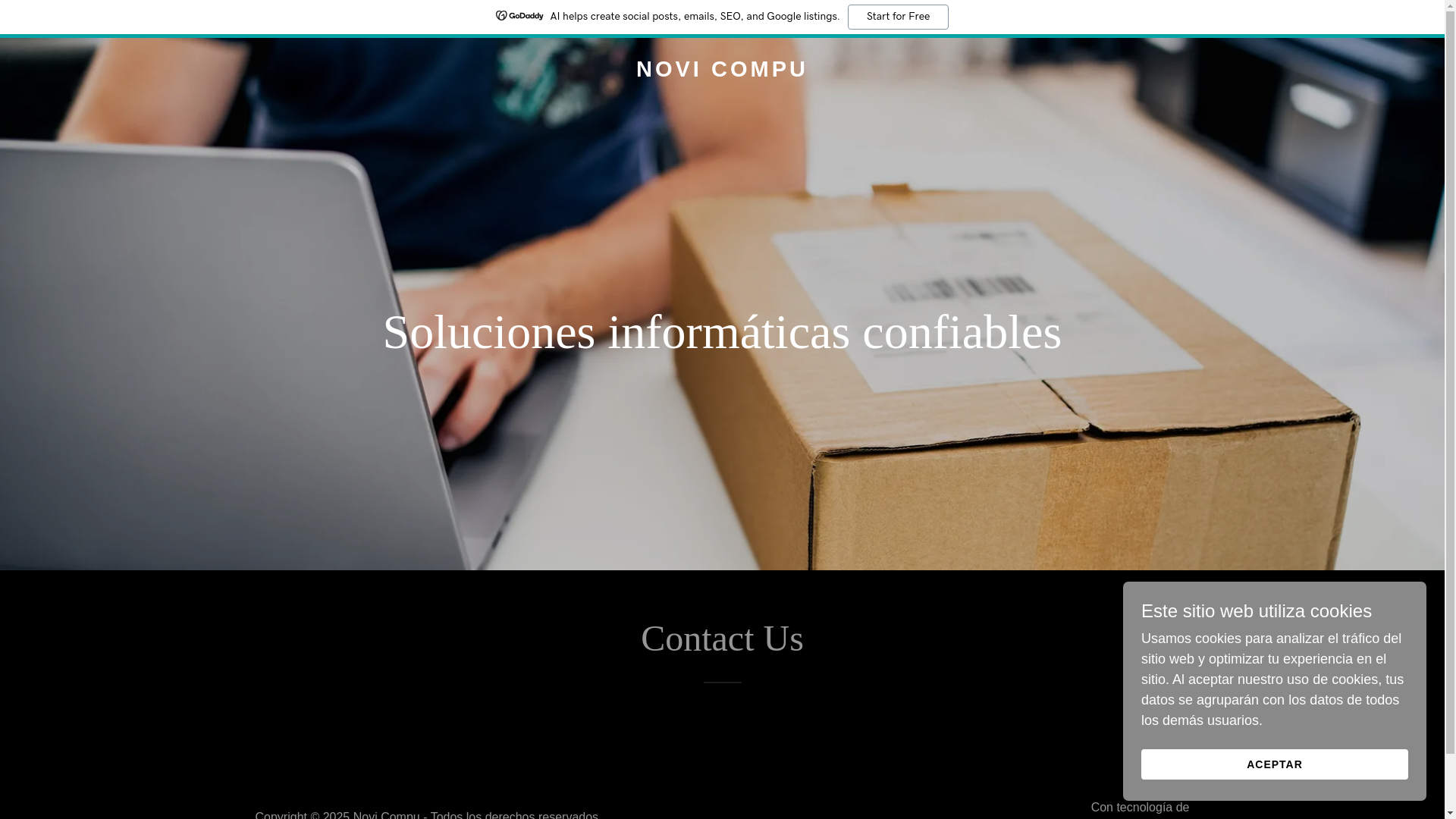 website screenshot of https://novi-compu.com/