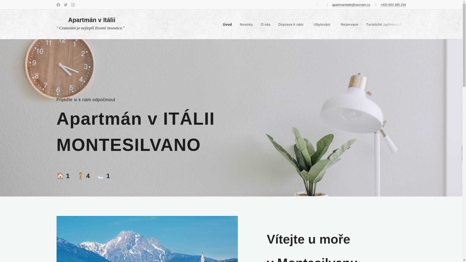 website screenshot of https://apartmanitalie.com/