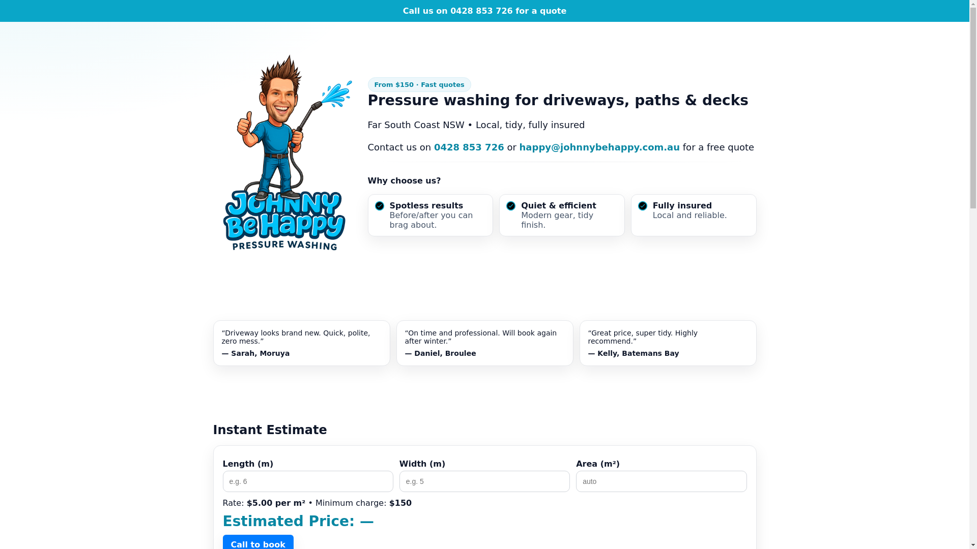 website screenshot of https://johnnybehappy.pages.dev/