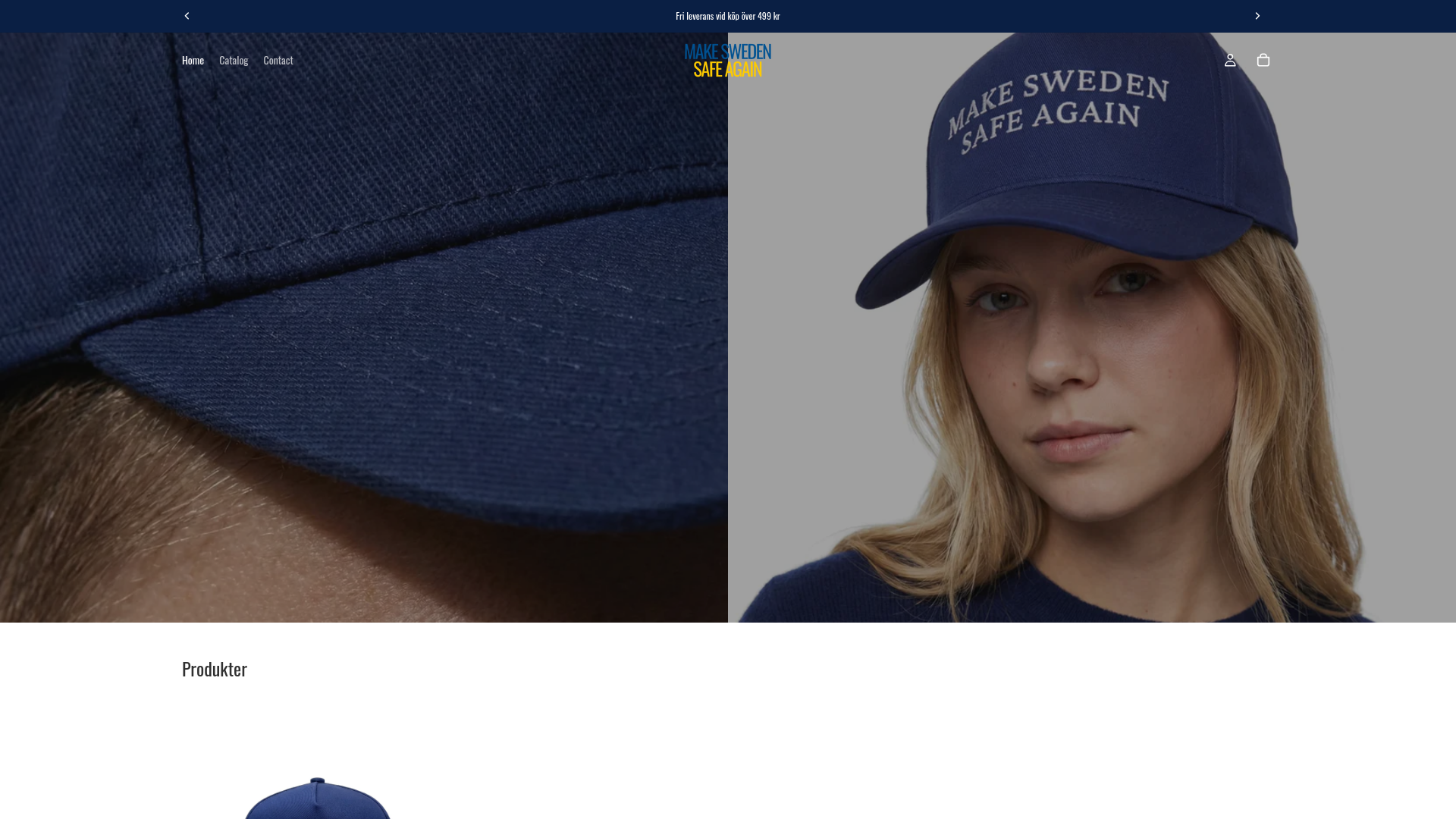 website screenshot of https://makeswedensafeagain.com
