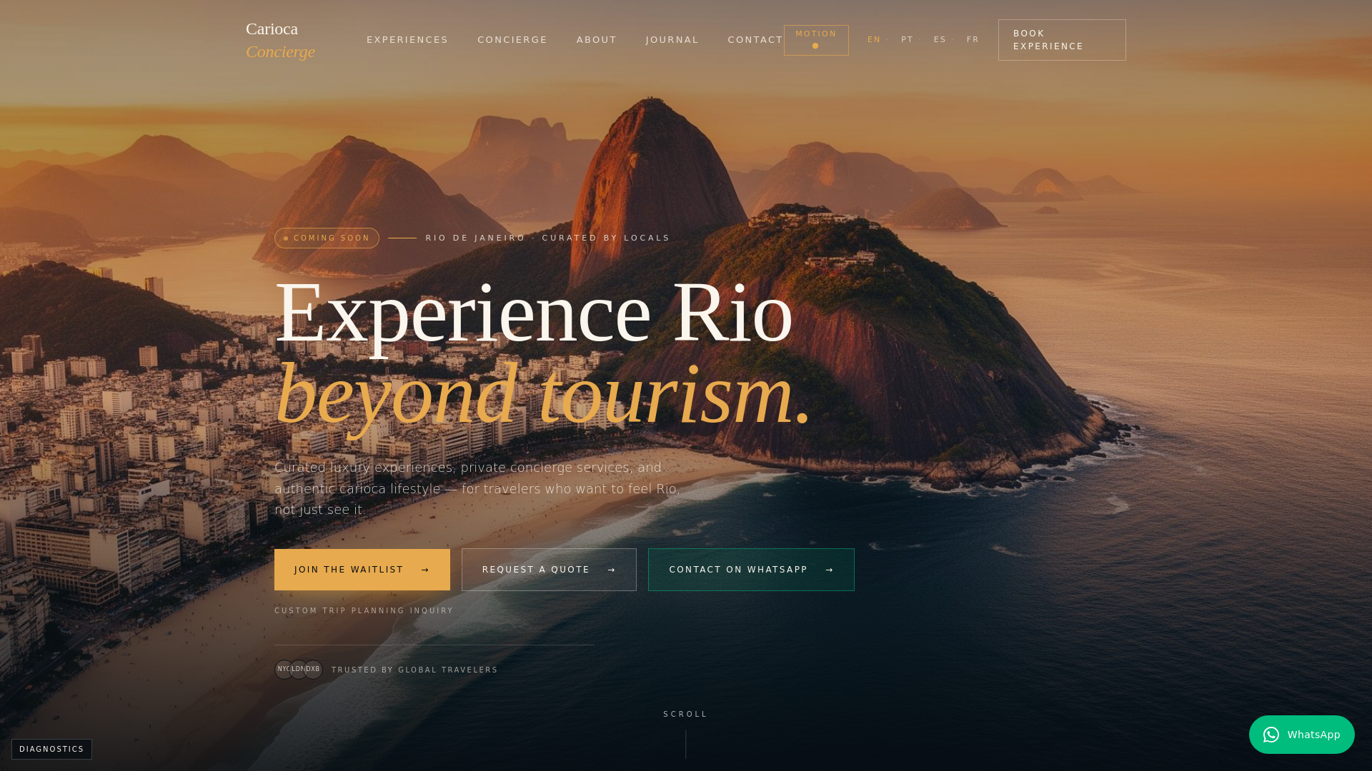 website screenshot of https://riobeyond.com.br/