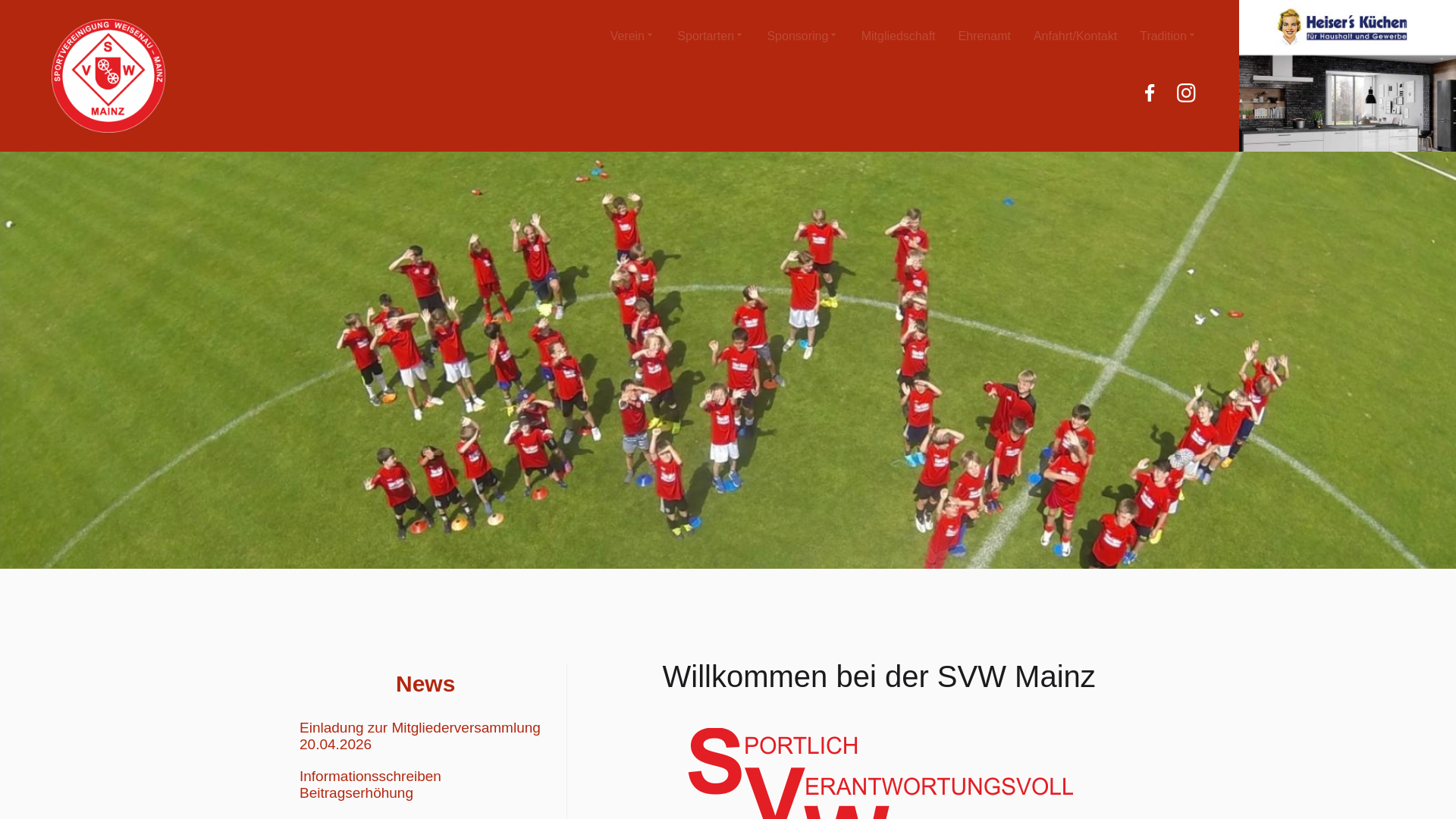 website screenshot of https://svw1910.de