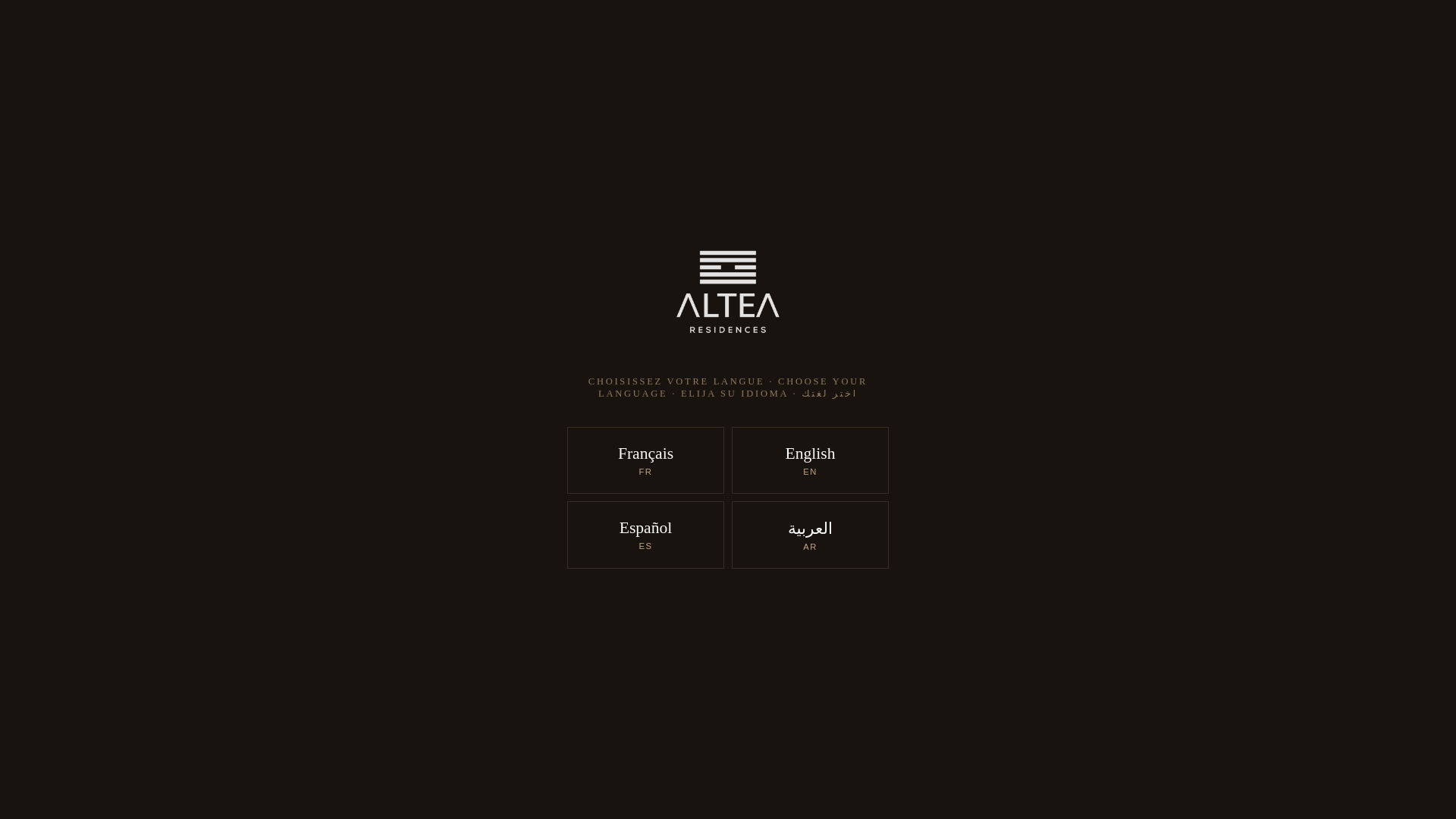 website screenshot of https://altea-residences.com